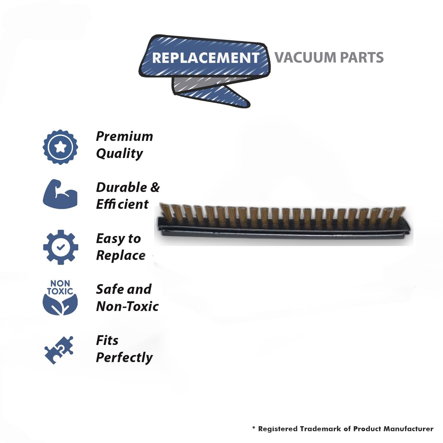 Topvacuumparts Replacement Part for Fuller Brush FBP-14WBP Upright Vacuum Cleaner Brush Insert # Compare to Part B012-0900B