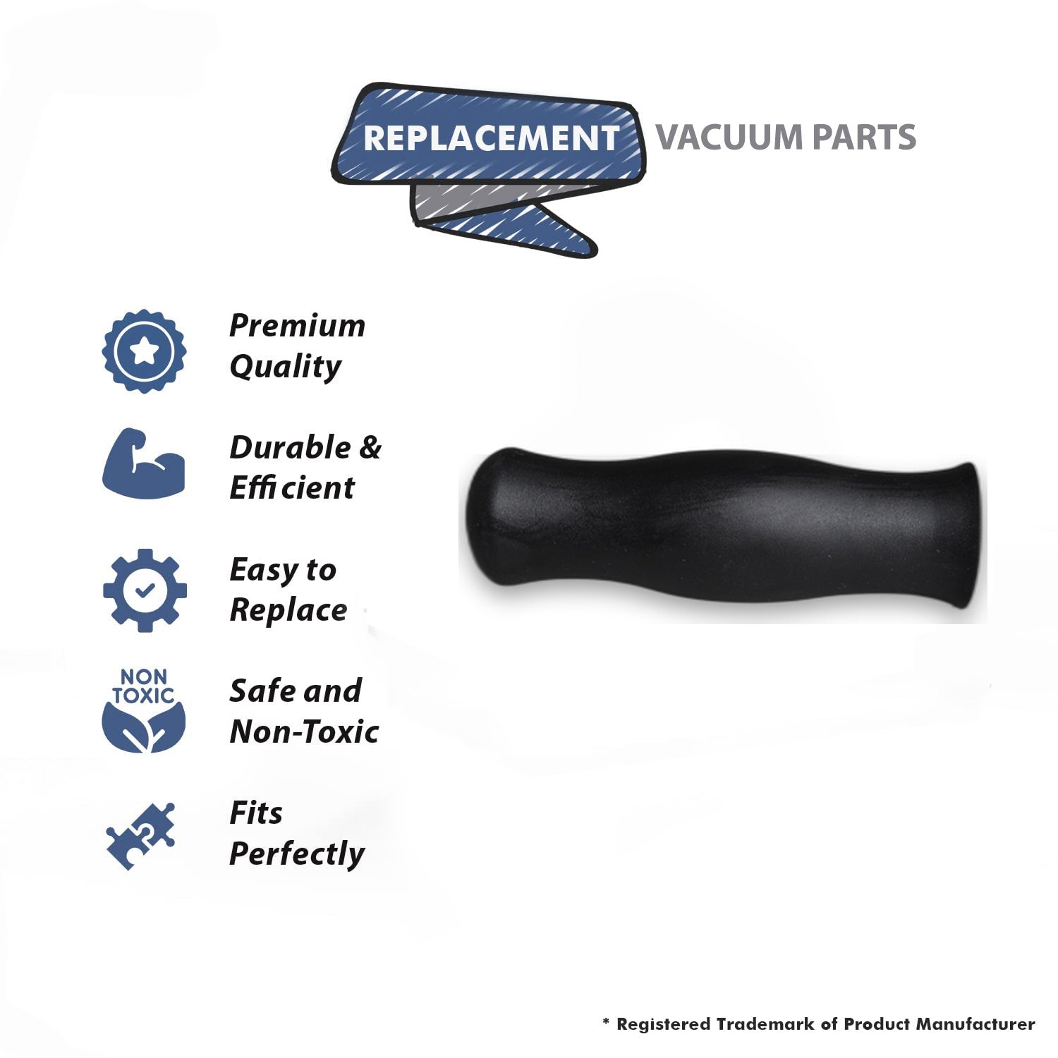 Topvacuumparts Replacement Part For Carpet Pro CPU2 Commercial Vac Cleaner Rubber Handle Grip # compare to part B431-2300