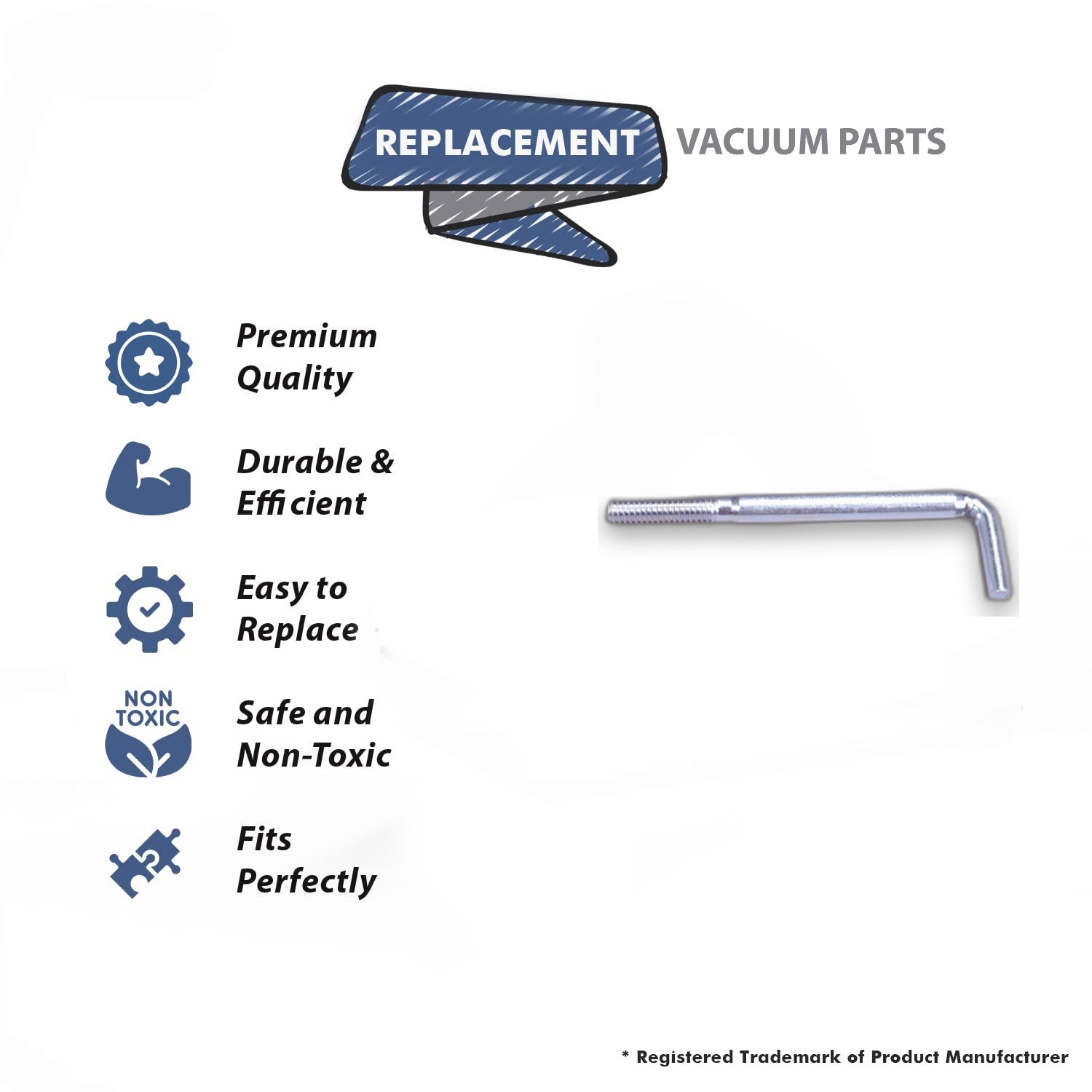 Topvacuumparts Replacement Part For fuller brush CPU1T, FBP HD2T Vacuum Cleaner L Bolt Cord Hook # compare to part A732 4200