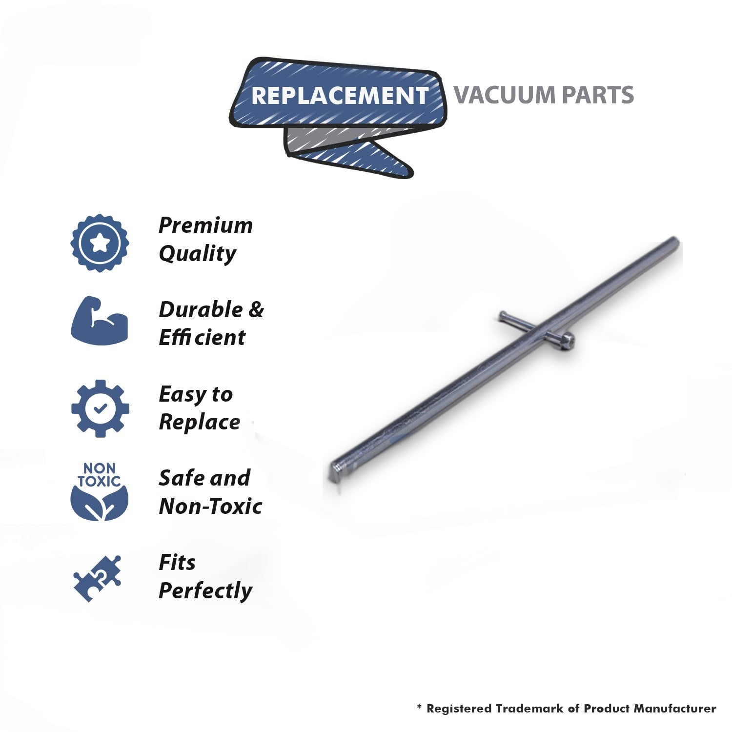 Topvacuumparts Replacement Part For Carpet Pro CPU2 Vacuum Cleaner Axle and Rear Wheel # compare to part C536-0100