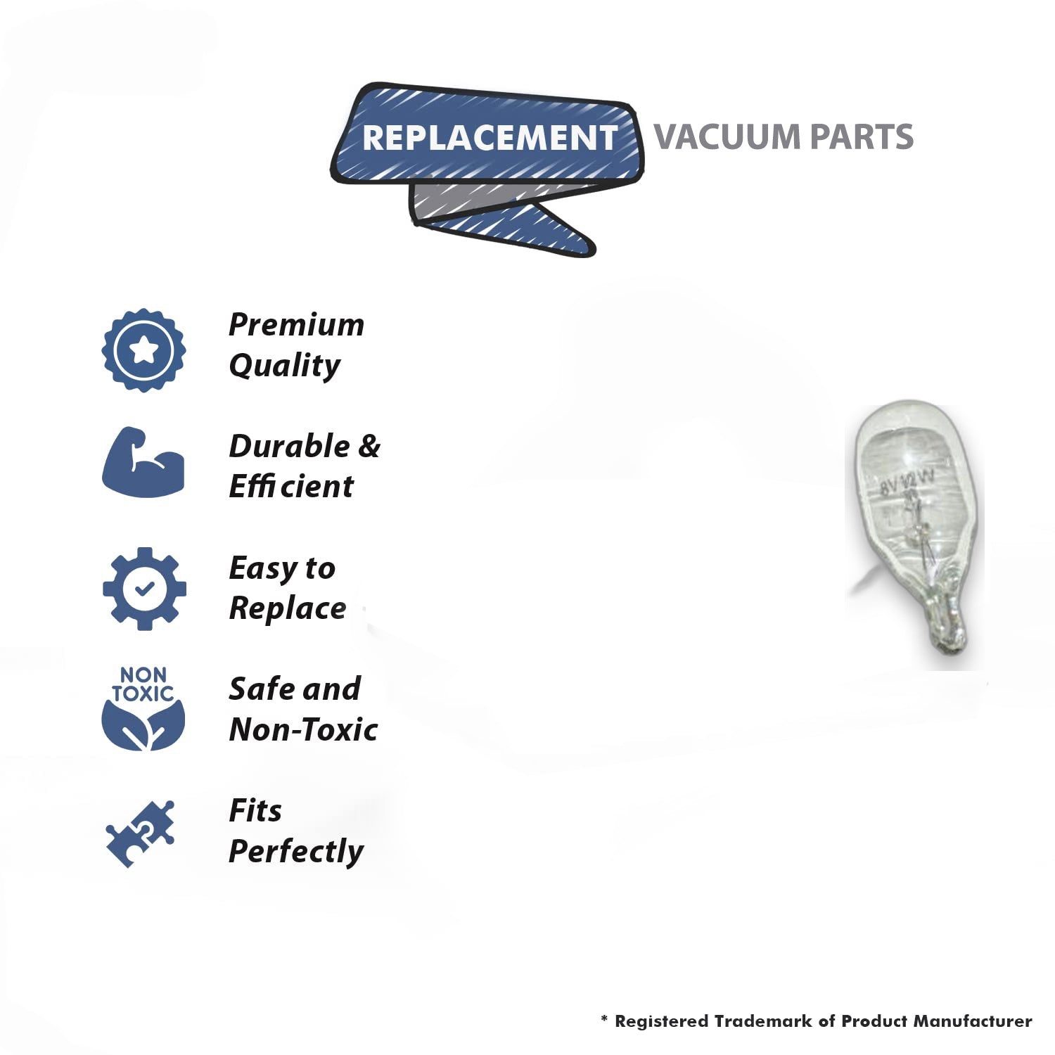 Topvacuumparts Replacement Part For Carprt Pro CPU-1QD Vacuum Cleaner 6 Volt Bulb (2-Pack) # compare to part A350-2000