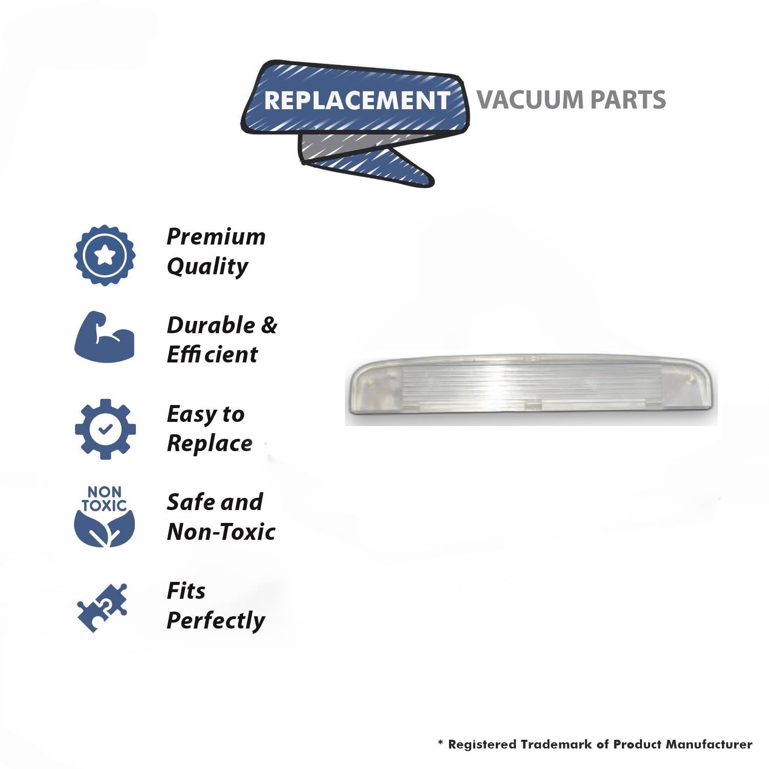 Topvacuumparts Replacement Part For Carpet Pro CPU1T, FBPHD2T Commercial Vacuum Cleaner Lense # compare to part N19-CL
