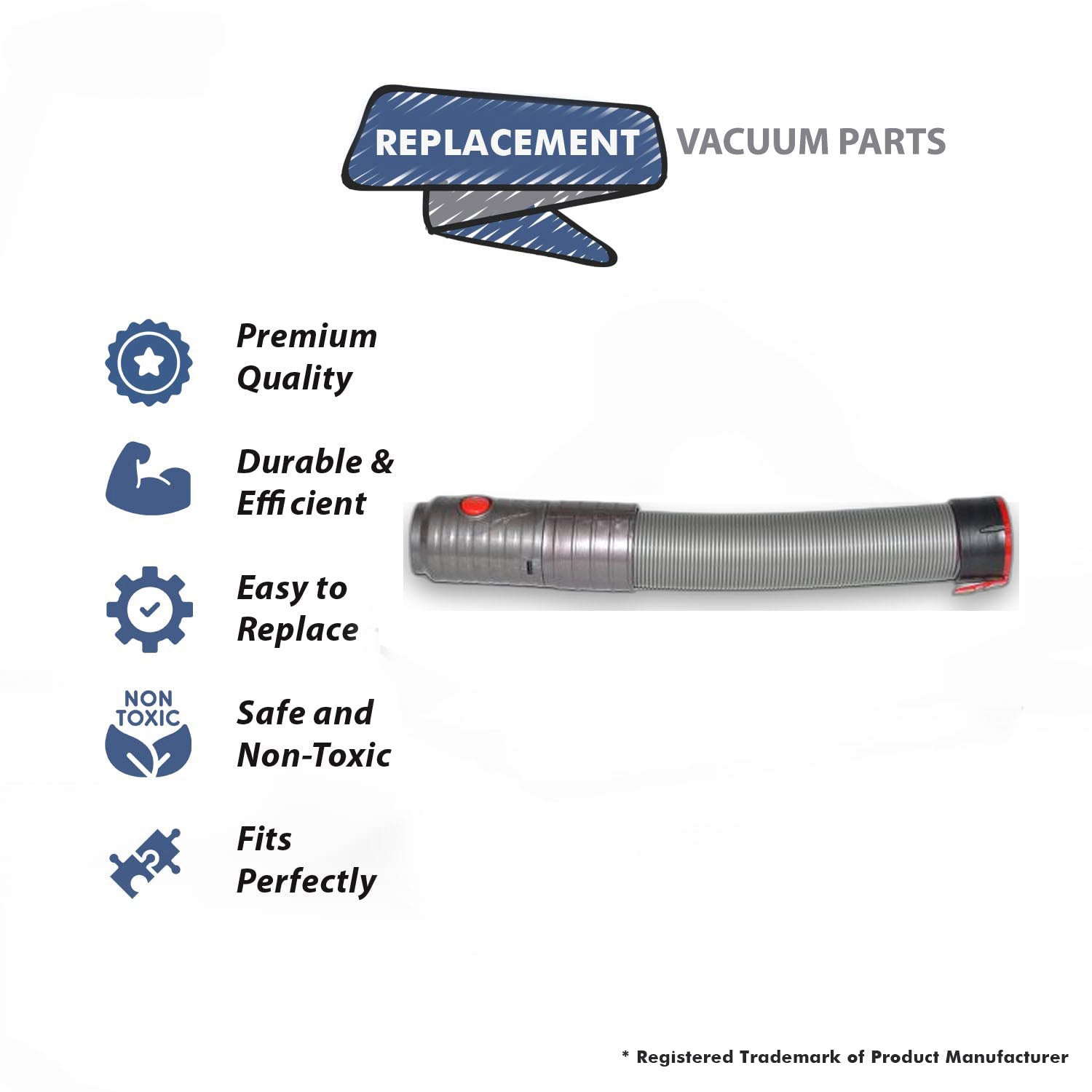 Topvacuumparts Replacement Part For Dyson DC50, DC50i Bagless Upright Vacuum Cleaner Hose Assembly # compare to part 10-1128-03