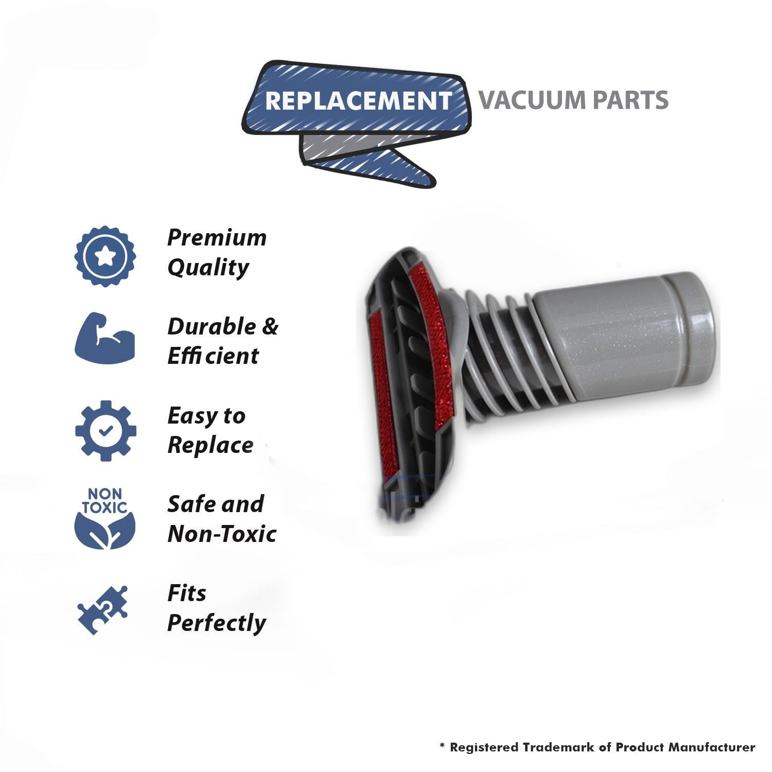 Topvacuumparts Replacement Part For Upholstery Tool Attachment fits Dyson DC07 DC7 DC14 Upright Vacuum 2PK # compare to part 10-1700-22