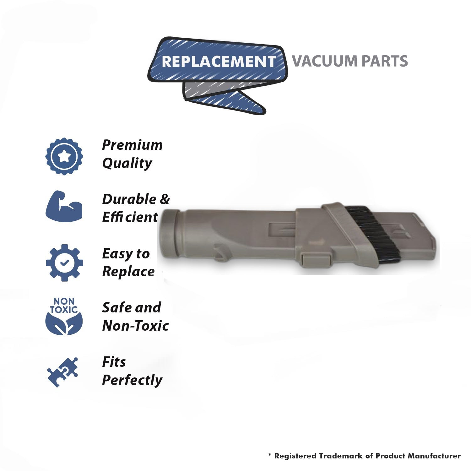 Topvacuumparts Replacement Part For Dyson Combo Crevice Tool Fits Dc22, 25, 27, 28, 33 Models # compare to part 10-1806-02