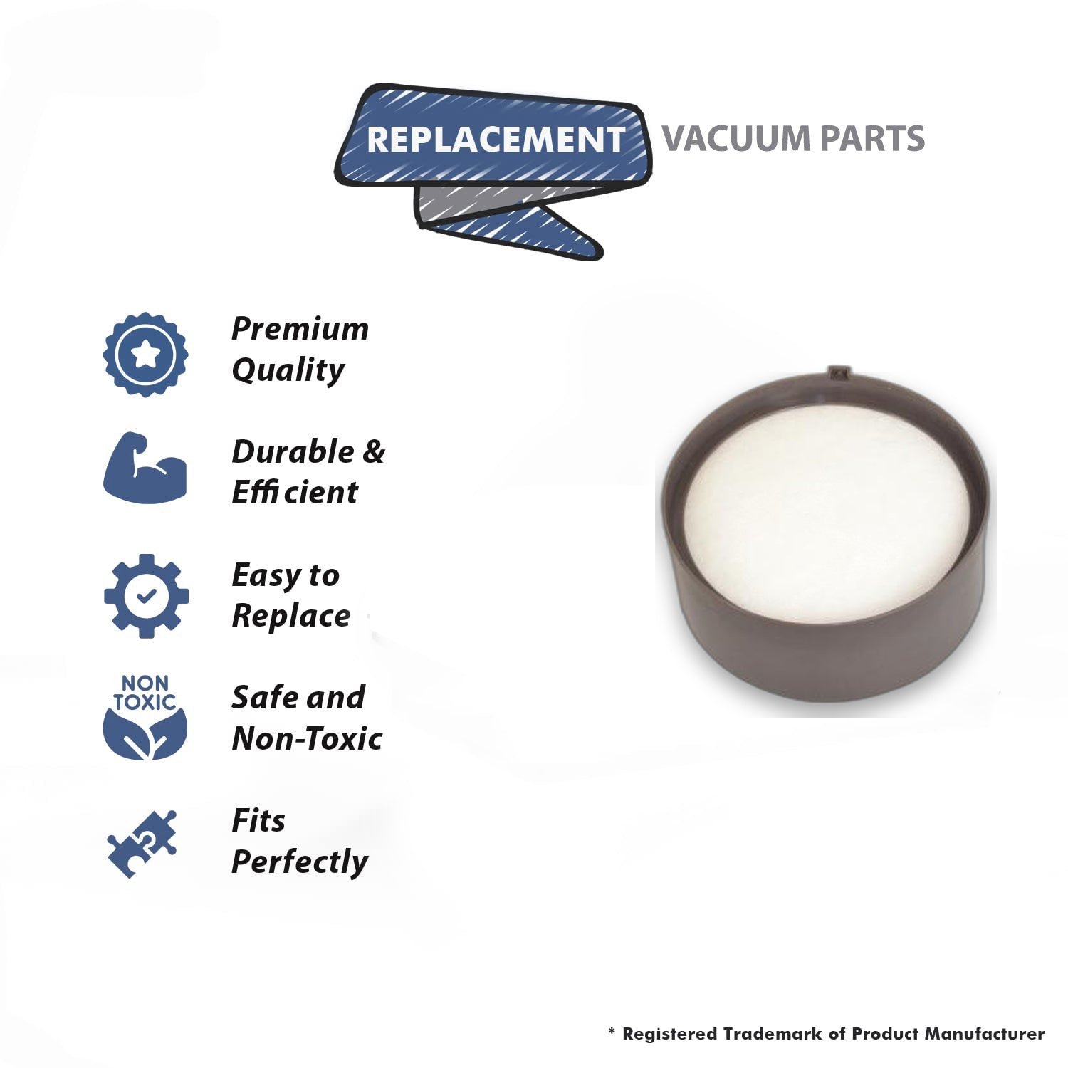 Topvacuumparts Replacement Part For Dyson DC18 Bagless Upright Vacuum Cleaner Hepa Filter # compare to part 10-2317-02