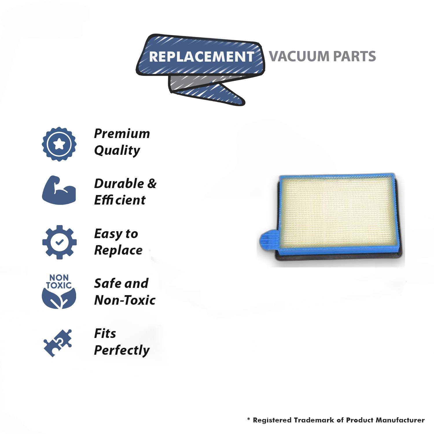 Topvacuumparts Replacement Part For Dyson DC22 Bagless Canister Vacuum Cleaner Hepa Filter # compare to part 10-2346-07