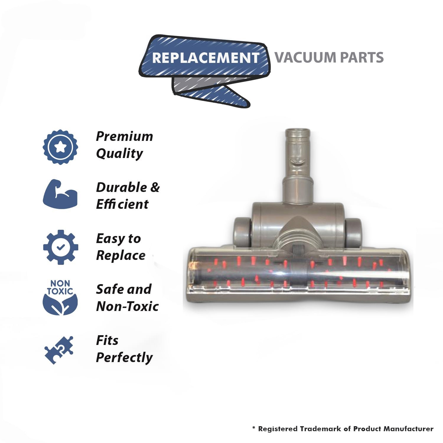 Topvacuumparts Replacement Part For Dyson DC20, DC30 Bagless Upright Vacuum Cleaner Turbo Brush with Adapter # compare to part 10-4802-00