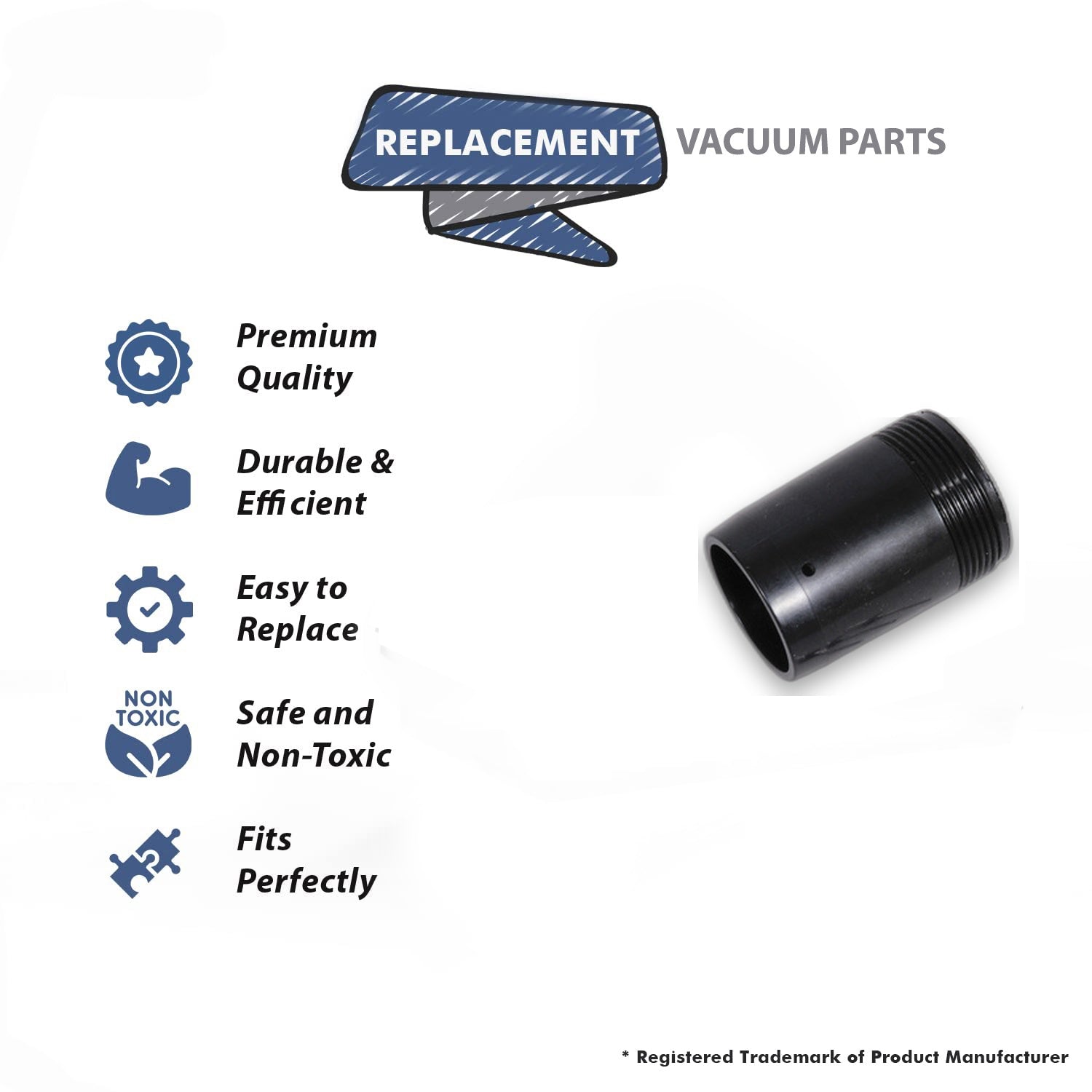 Topvacuumparts Replacement Part For ProTeam Vacuum Cleaner Aluminum Wand Sleeve 2Pk # compare to part 100101