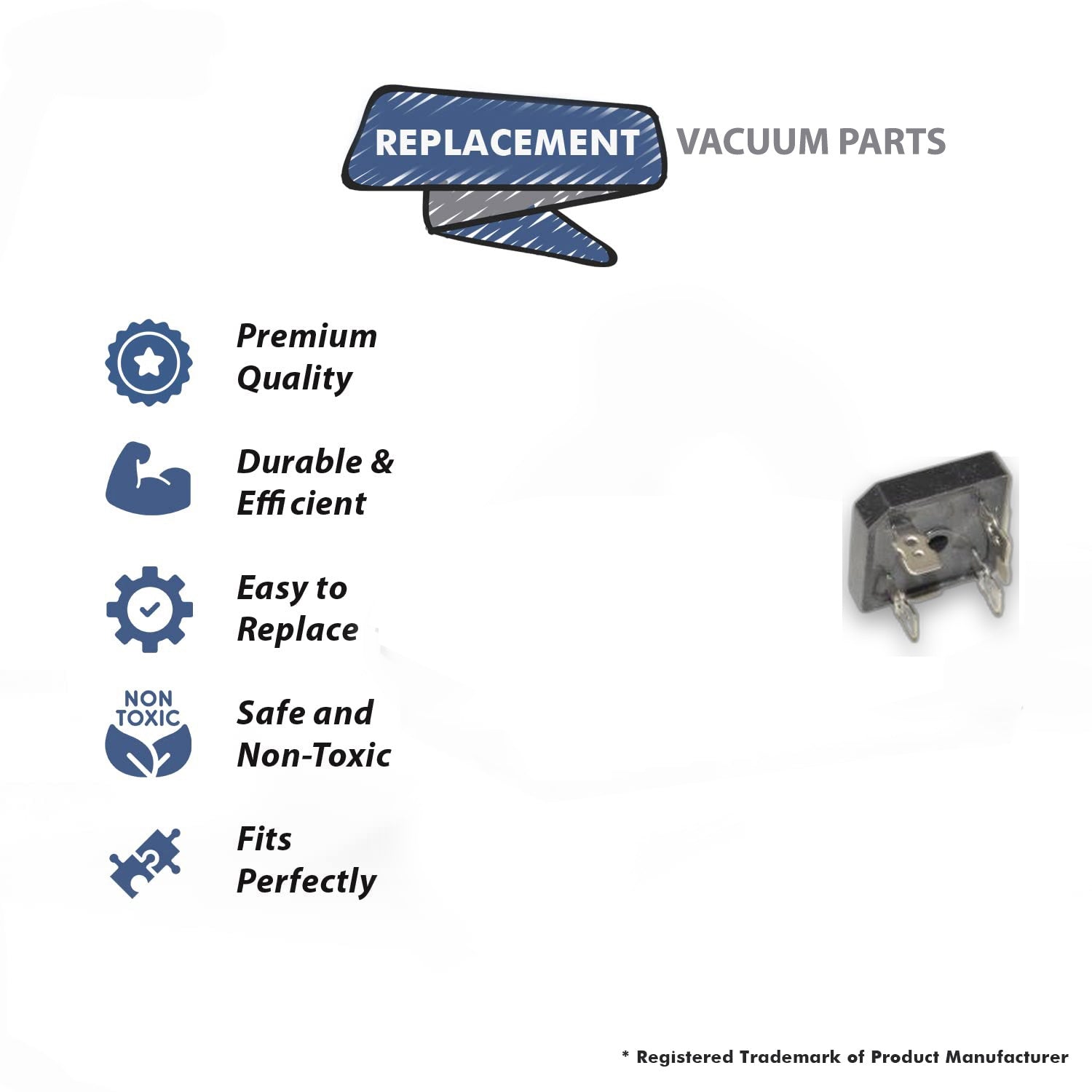 Topvacuumparts Replacement Part For Proteam BackPack Vacuum Cleaner Motor Rectifier # compare to part 100174
