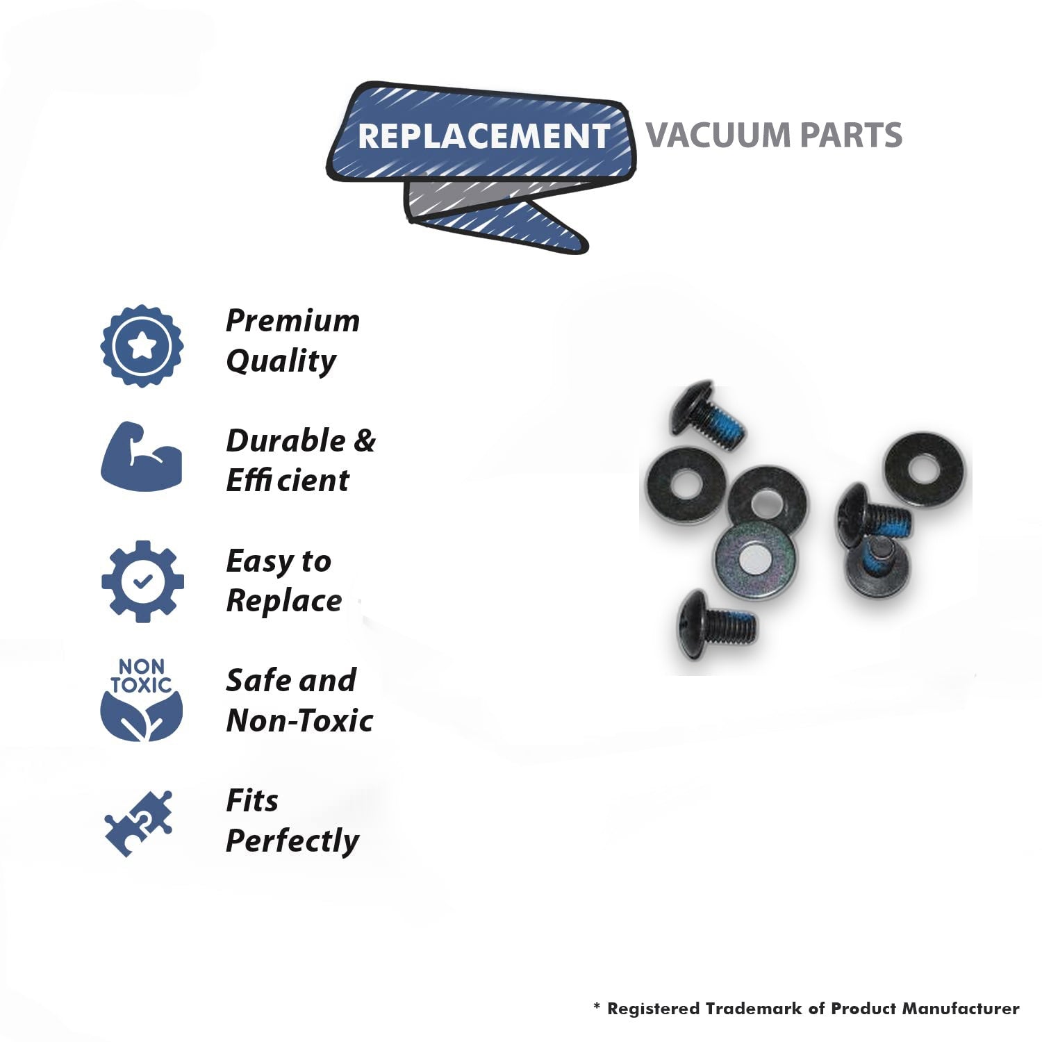 Topvacuumparts Replacement Part For Proteam Super CoachVac 10 Qt, PV100 Vacuum Back Plate Screw and Washer Kit # compare to part 100716