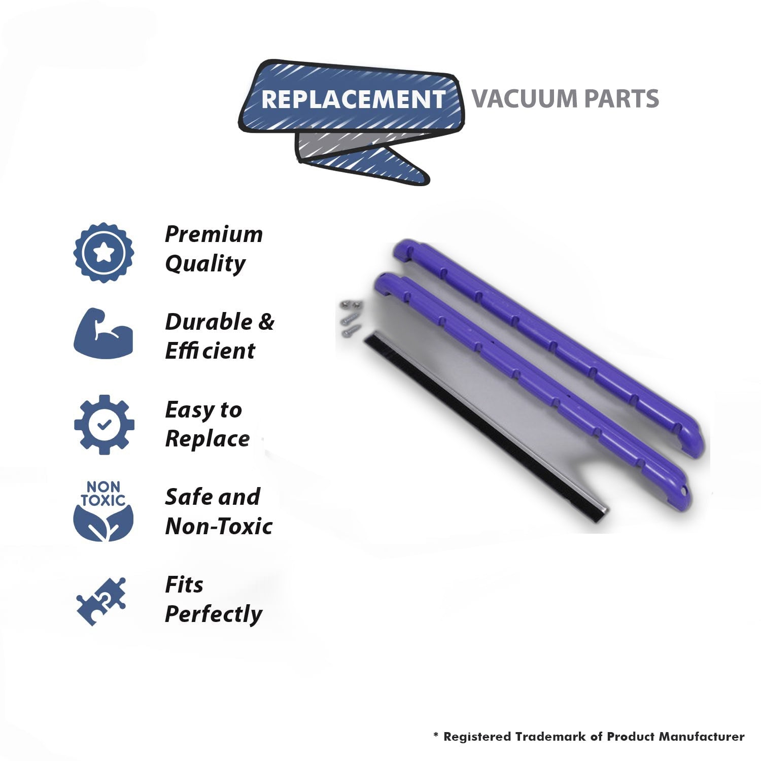 Topvacuumparts Replacement Part For Proteam, E-Z Glide Vacuum Cleaner Carpet Tool, Repair Kit # compare to part 101445