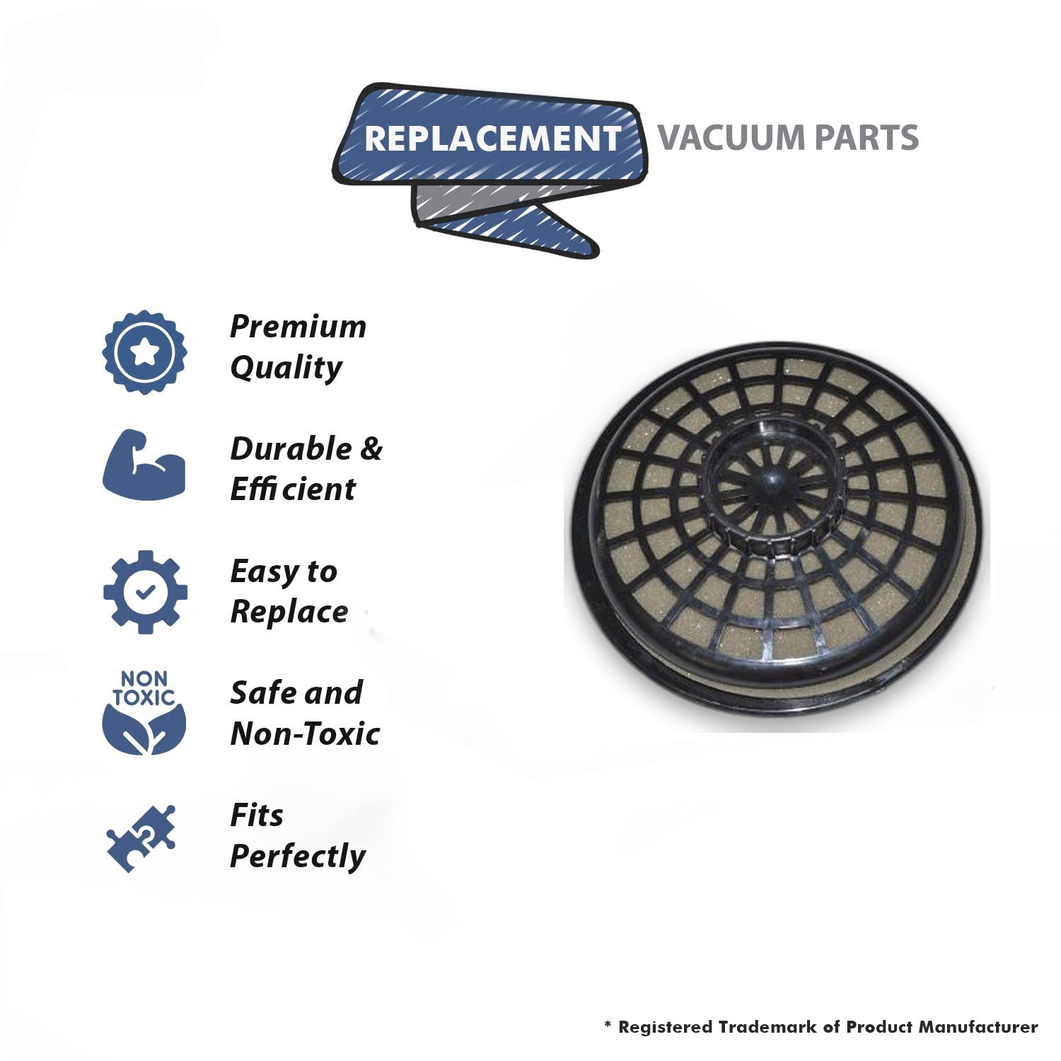 Topvacuumparts Replacement Part For Proteam Tail Vacuum Cleaner Foam Media Dome Filter # compare to part 102784