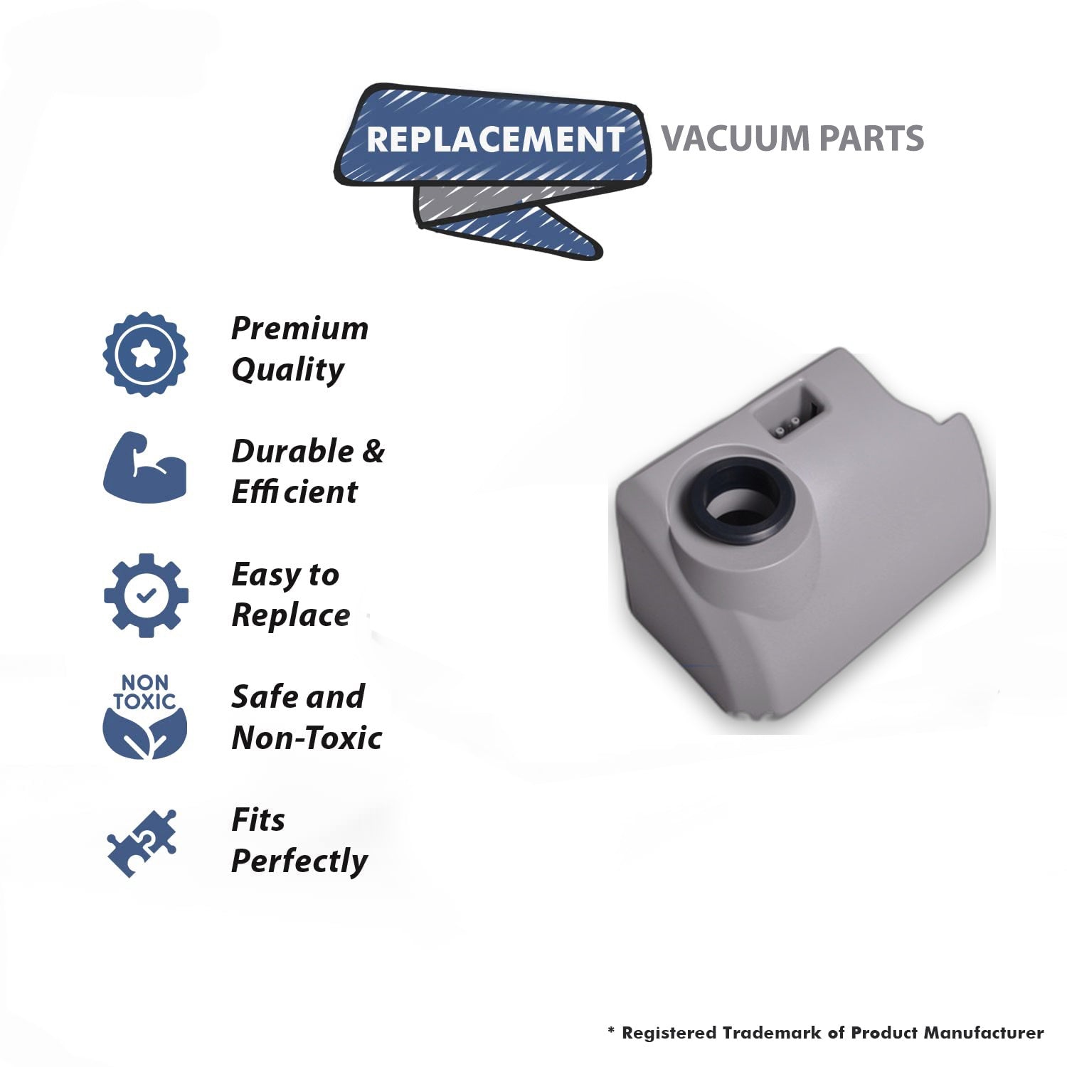 Topvacuumparts Replacement Part For Proteam ProForce 1500XP Vacuum Cleaner Grey Bag Housing Cover # compare to part 104234