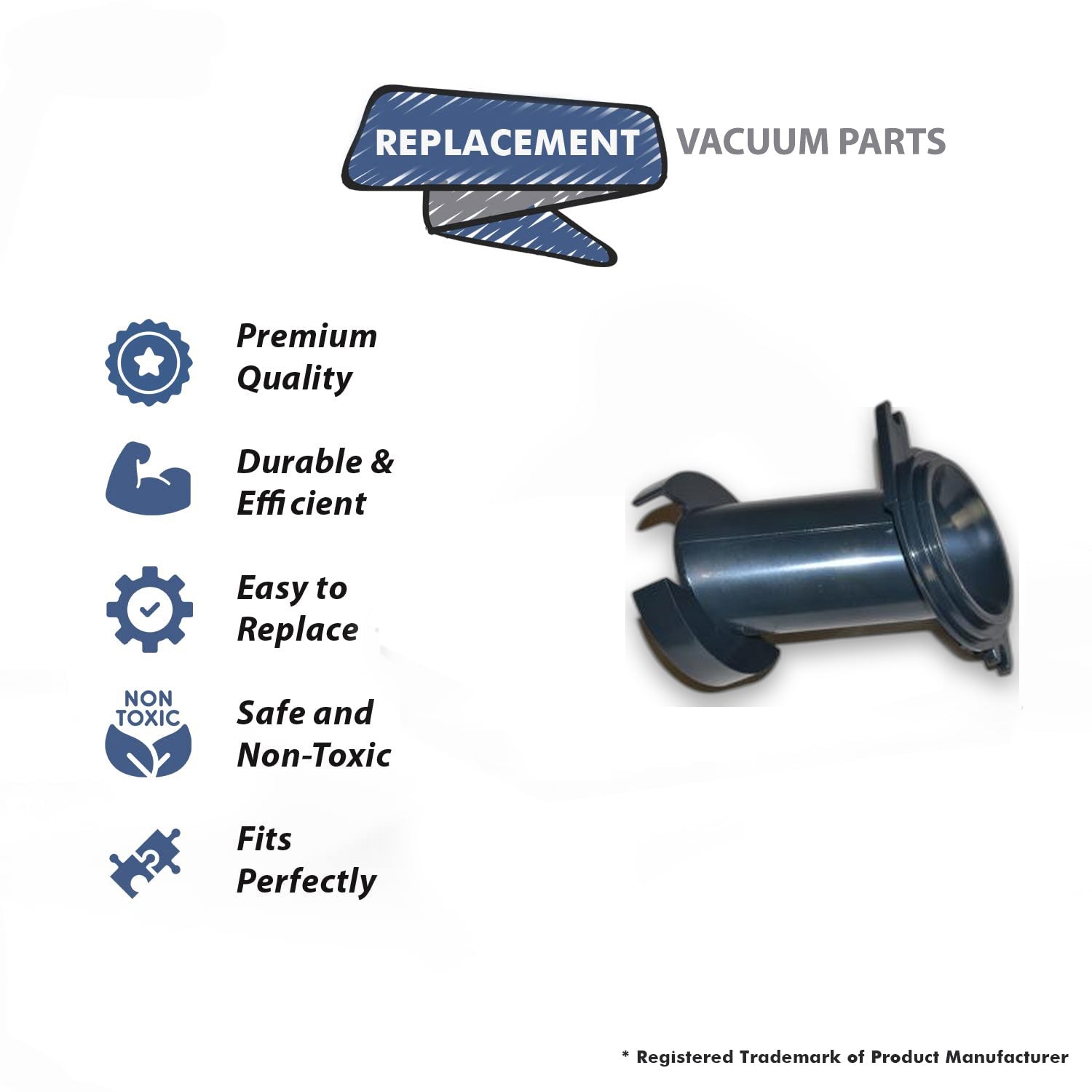 Topvacuumparts Replacement Part For Proteam, ProForce 1500XP, 1200XP Vacuum Cleaner Black Transition Duct # compare to part 104236