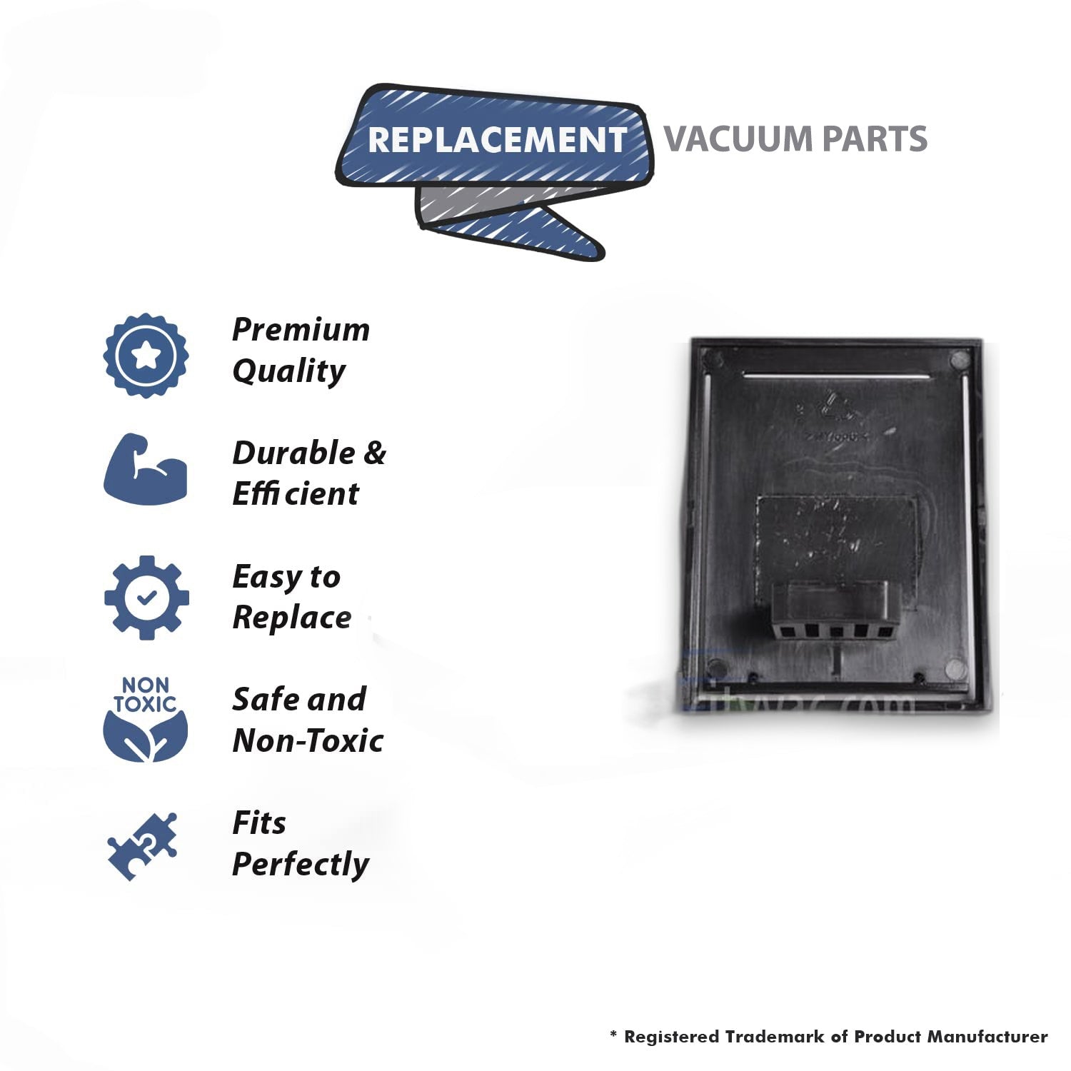 Topvacuumparts Replacement Part For Proteam Proforce 1500 Vacuum Cleaner Flex Plate Latch Bag Cover # compare to part 104243