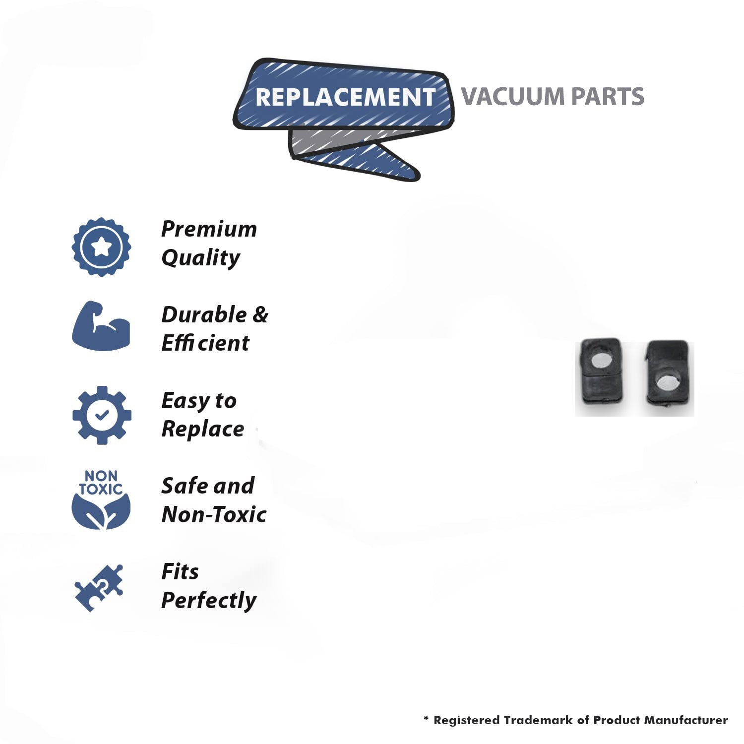 Topvacuumparts Replacement Part For Proteam Vacuum Power Nozzle Grommet 2pk for Fit Model Proforce 1500, 1500XP, 1200XP # compare to part 104498