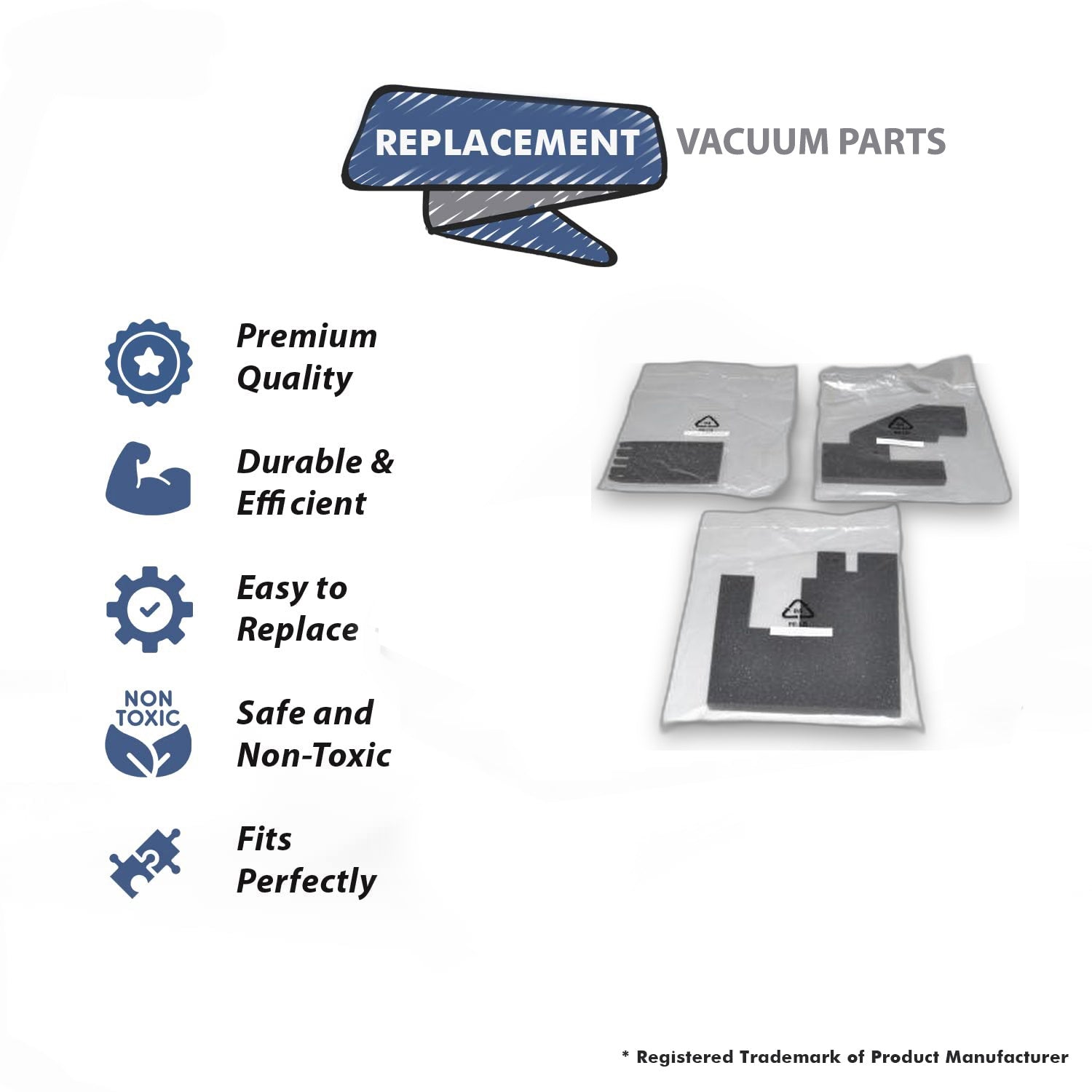 Topvacuumparts Replacement Part For Proteam, 1500XP Vacuum Cleaner Motor Housing Sound Filter Kit # 105488