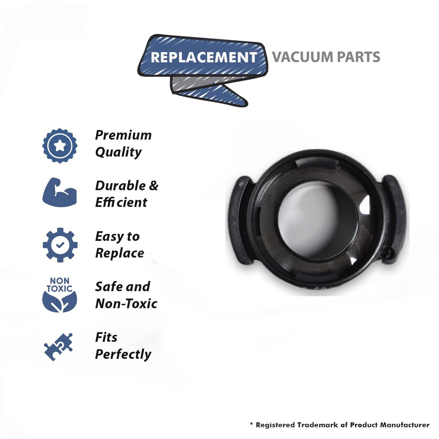 Topvacuumparts Replacement Part For Proteam Vacuum Quick Release Cuff for Fit Model 1200XP, 1500XP, 1200XP Hepa, 1500XP Hepa # compare to part 105573