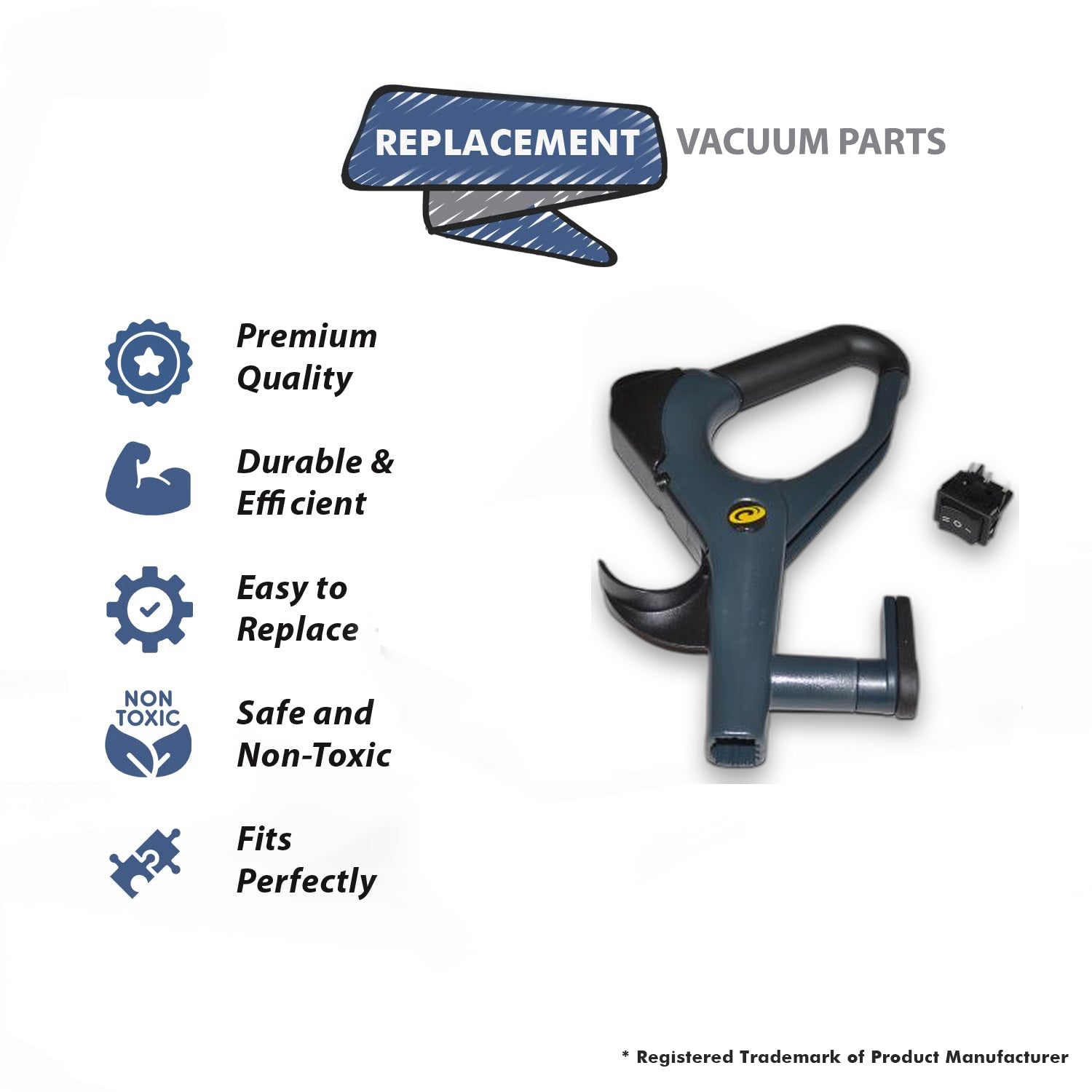 Topvacuumparts Replacement Part For Proteam 15XP Upright Handle Kit With Switch # 106617