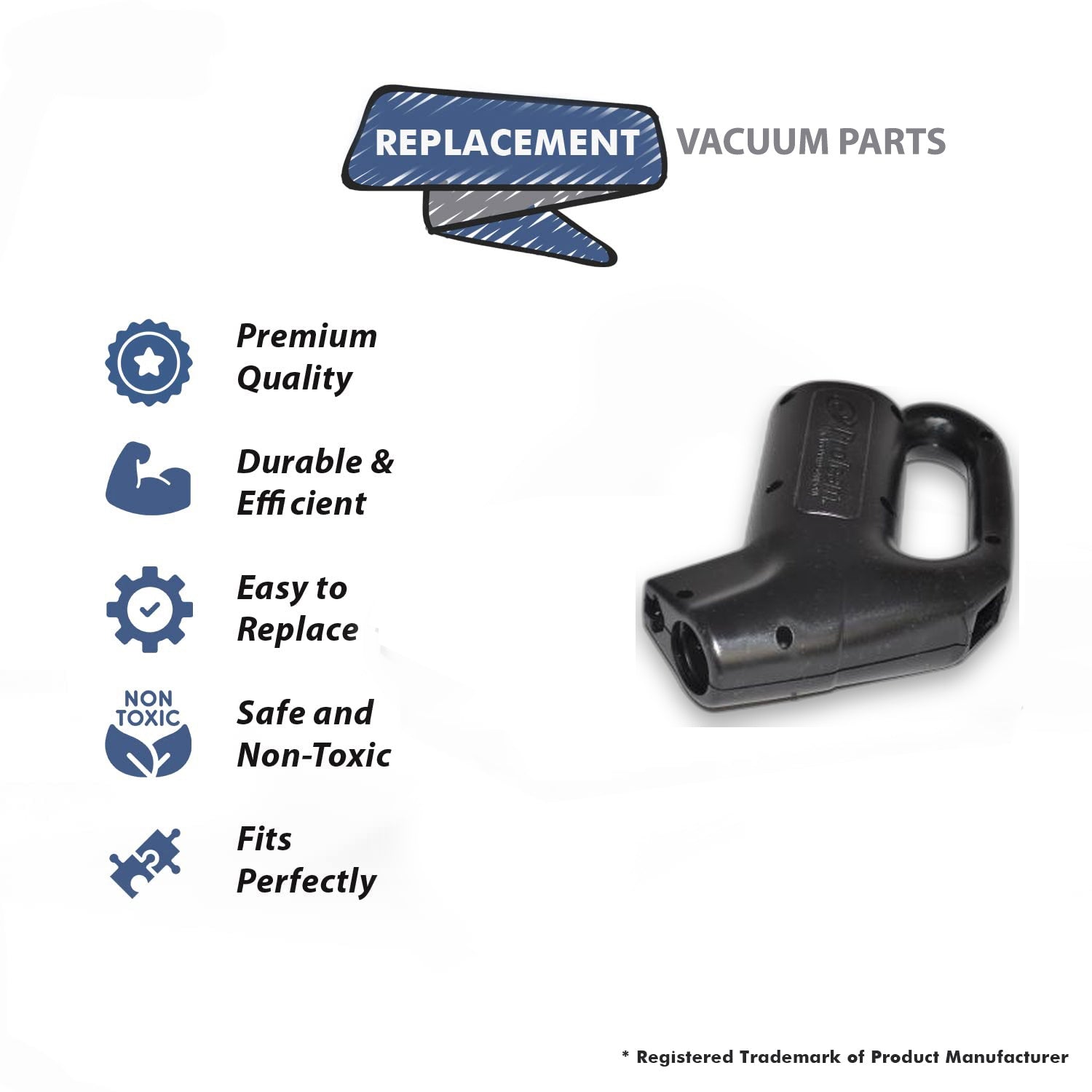 Topvacuumparts Replacement Part For Proteam Sierra BP Vacuum Cleaner Black Grip Housing w/Screws # compare to part 106955