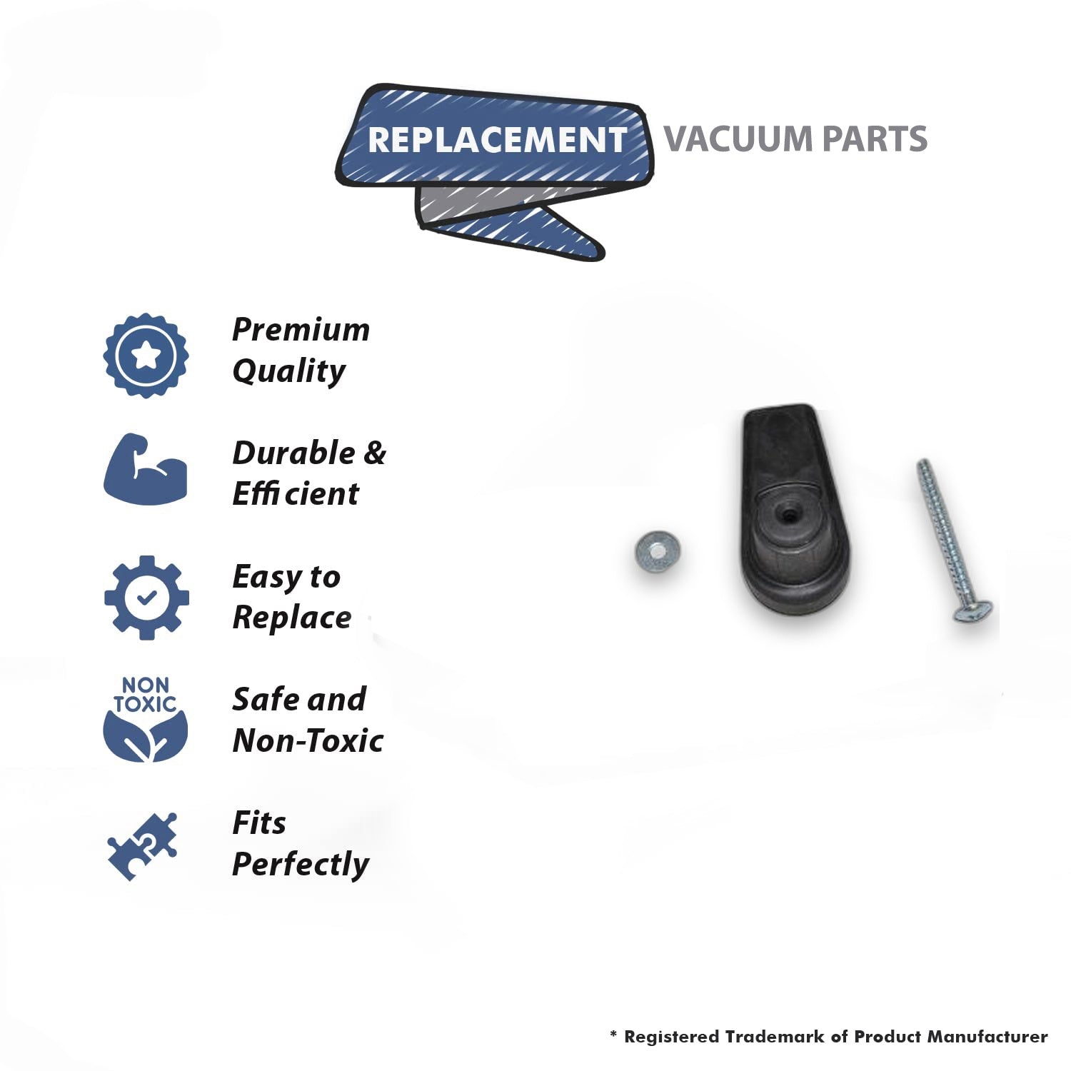 Topvacuumparts Replacement Part For Proteam Proforce 1500XP Vacuum Cleaner Black Impact Bumper w/Screw & Washer # compare to part 107093