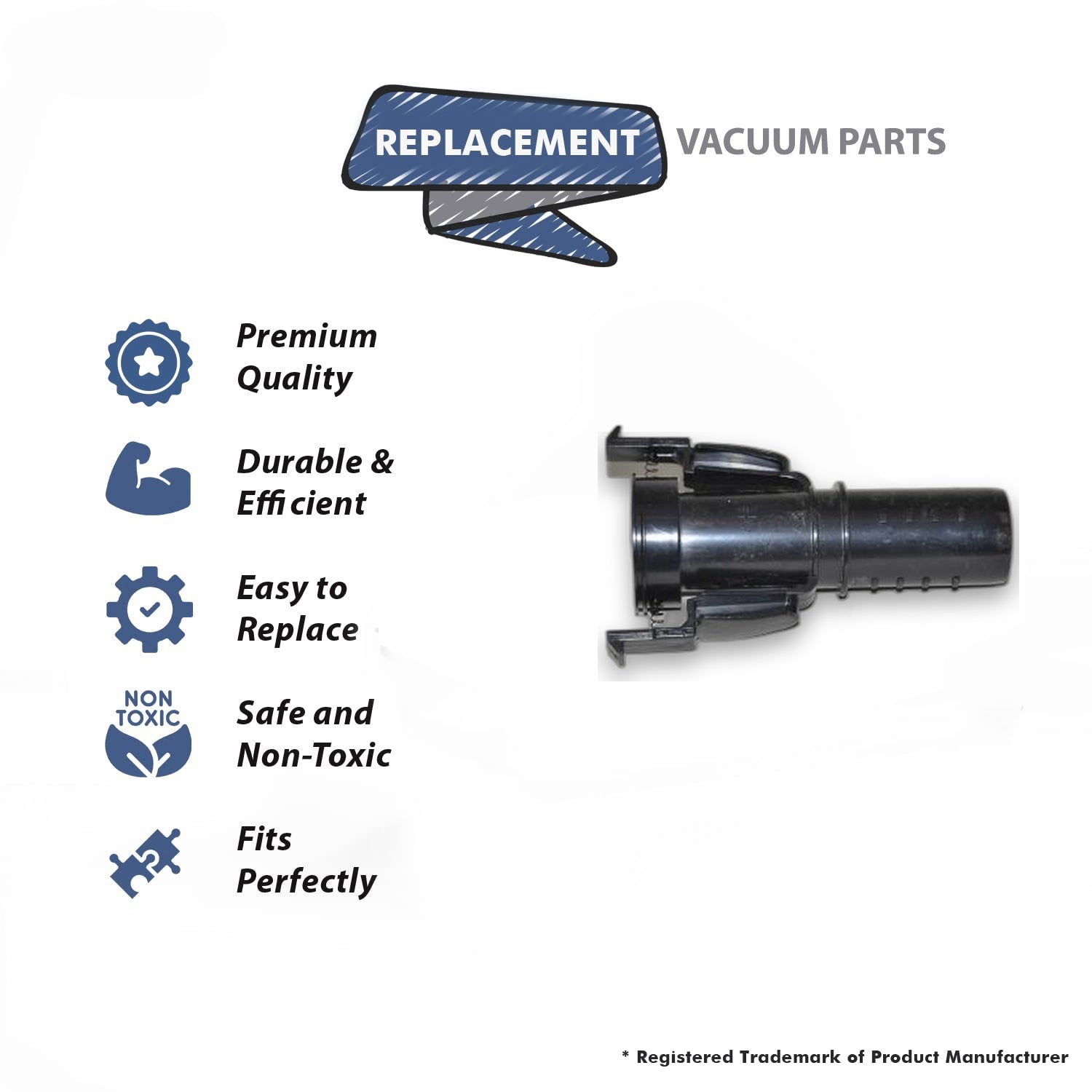 Topvacuumparts Replacement Part For Sirena Canister Vacuum Electric Hose Insert # Compare to Part 109-2