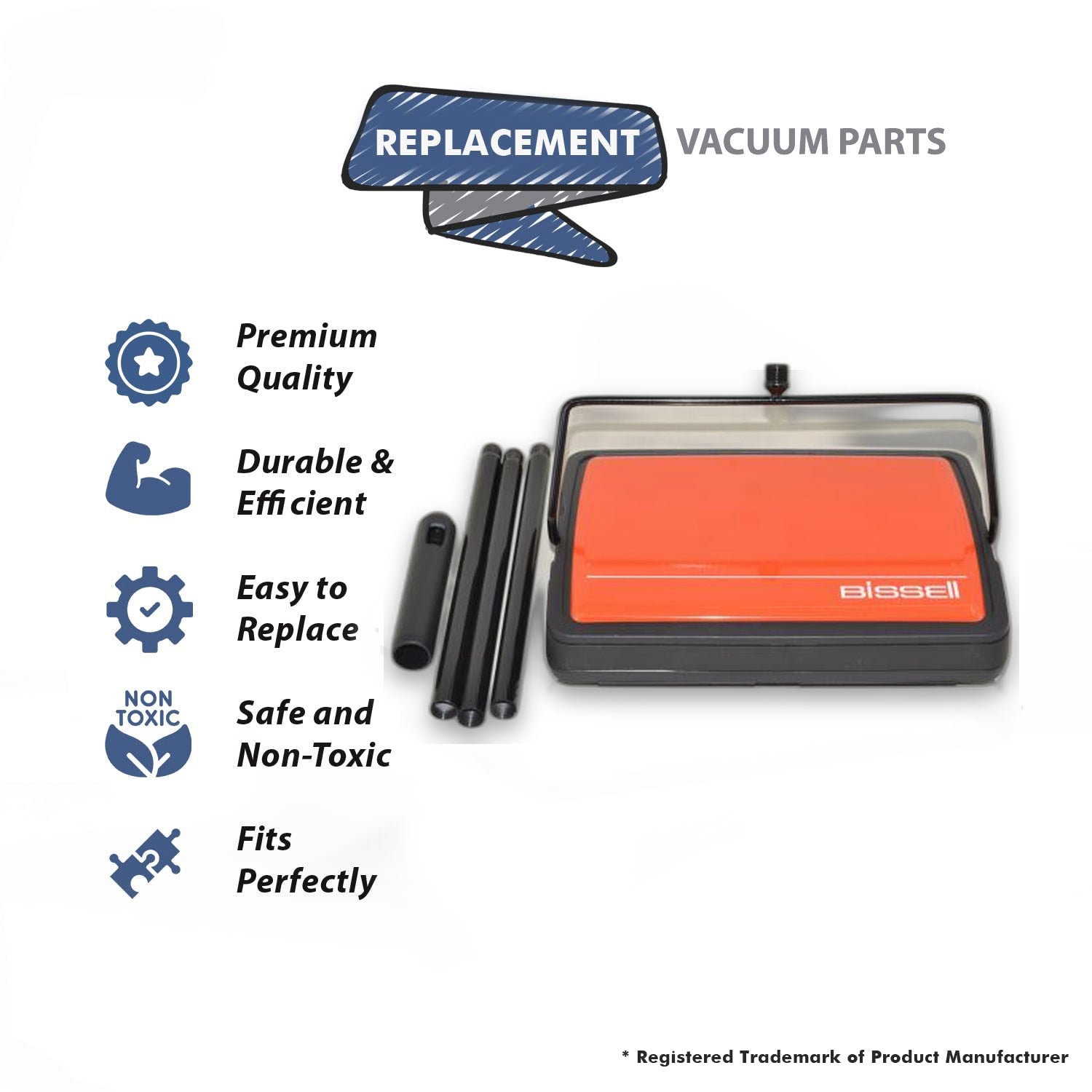 Topvacuumparts Replacement Part For Bissell, 2400 Vacuum Cleaner 1 Row, Non Electric Manual Sweeper # compare to part 2483A