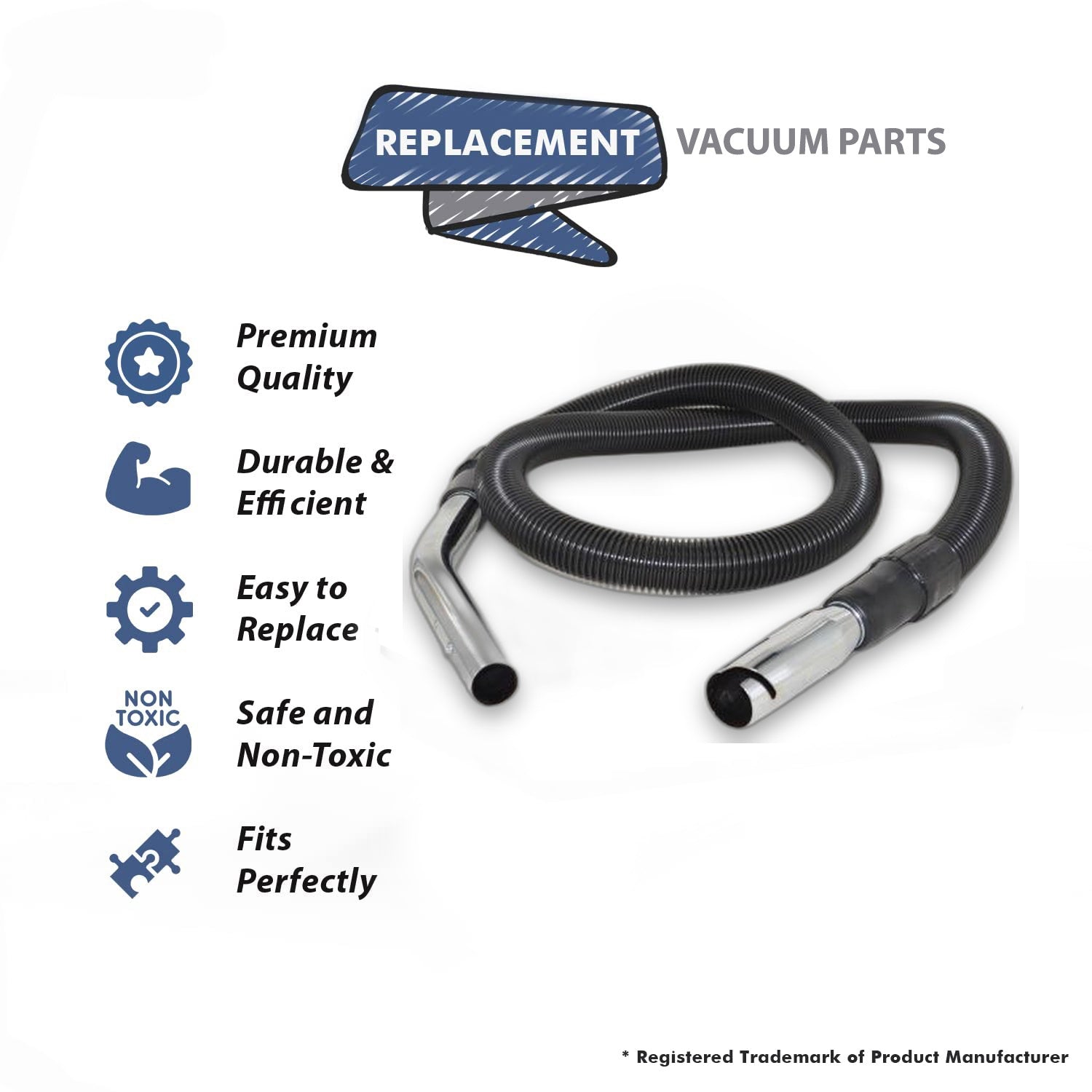 Topvacuumparts Replacement Part For Compact/Trister, Vacuum Cleaner Non-Electric Crushproof Hose Assembly # compare to part 12-1110-07