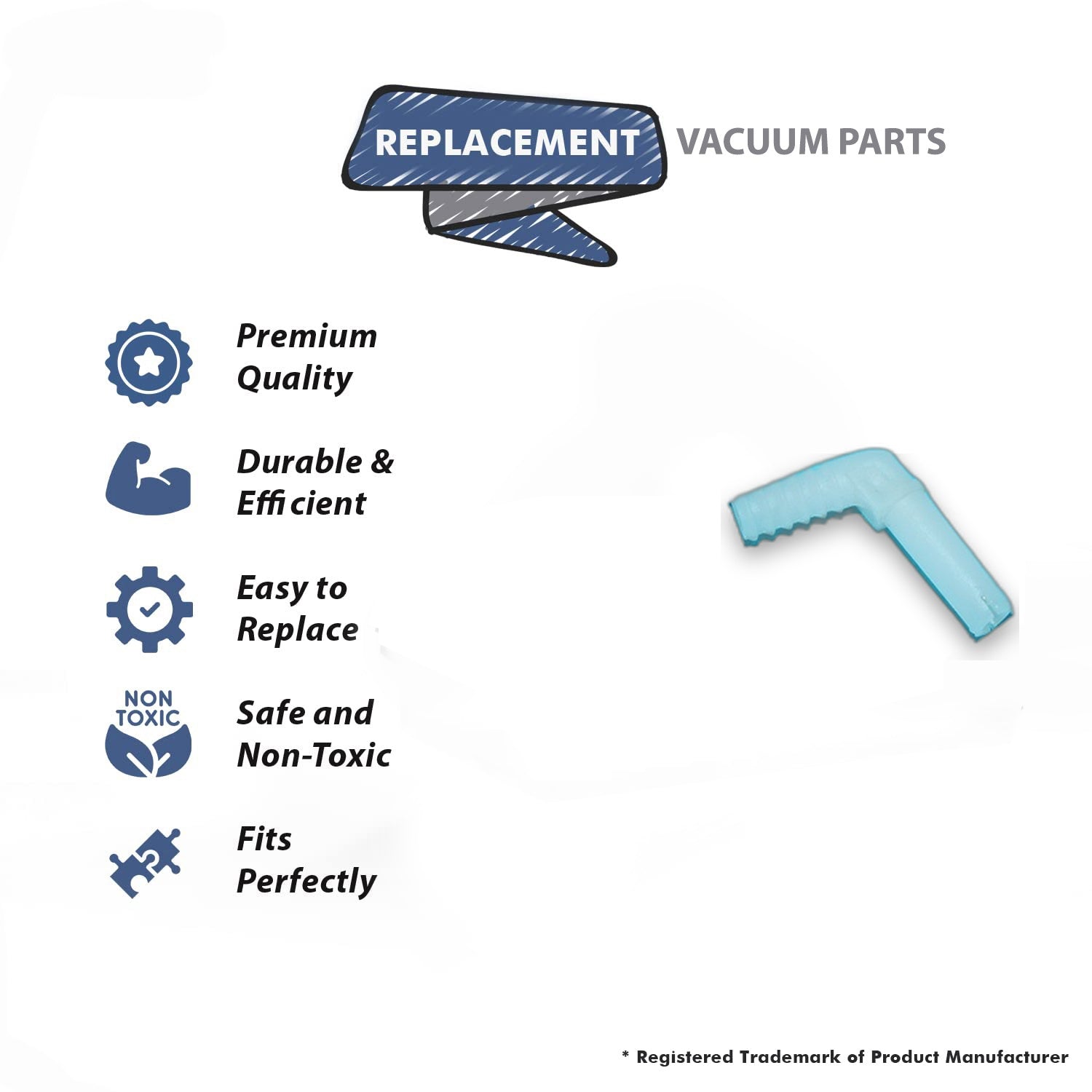 Topvacuumparts Replacement Part For Koblenz Vacuum Cleaner Elbow Hose Connector # compare to part 130065-6