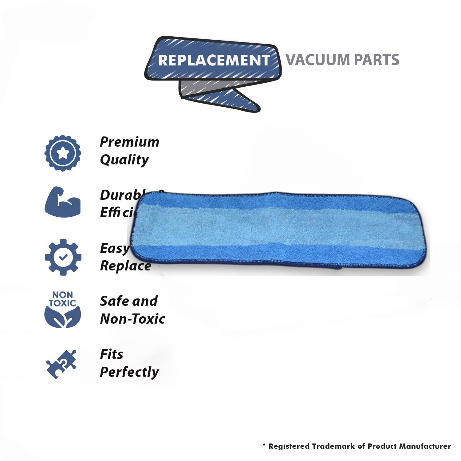 Topvacuumparts Replacement Part For Bona Pro 15 Vacuum Cleaner Refill Pad # compare to part AX0003442