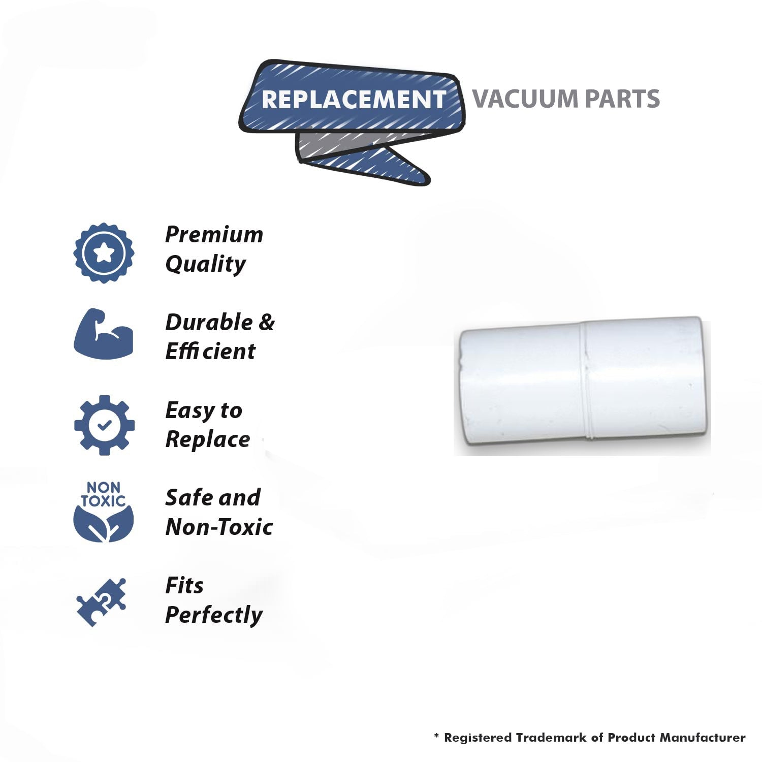 Topvacuumparts Replacement Part For Fit All, Residential Vacuum Cleaner 1-1/4 to 1-1/2 Hose Cuff Converter # compare to part 49011