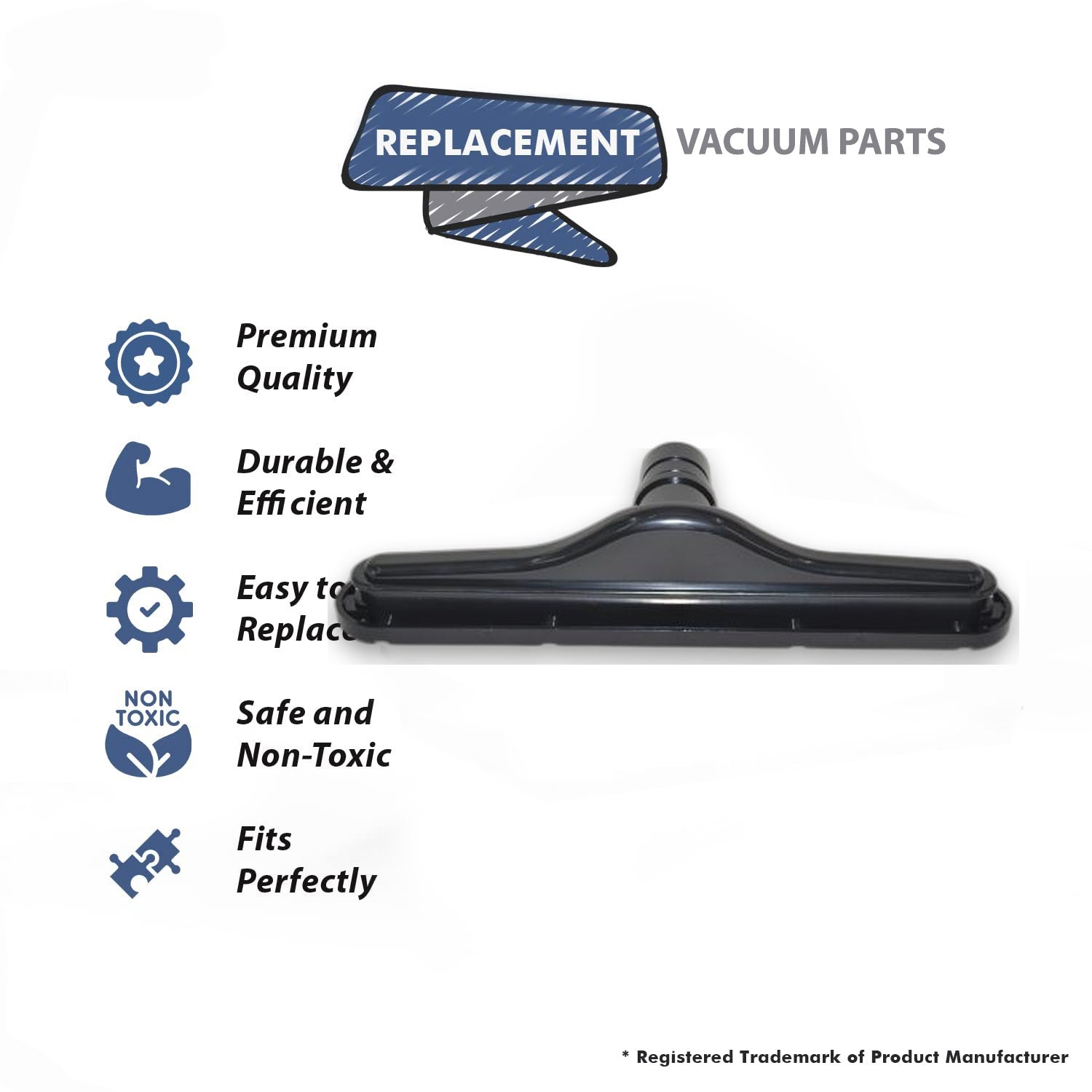 Topvacuumparts Replacement Part For ProTeam EZ Glide Floor Tools & Parts, 14 Inches, Black
