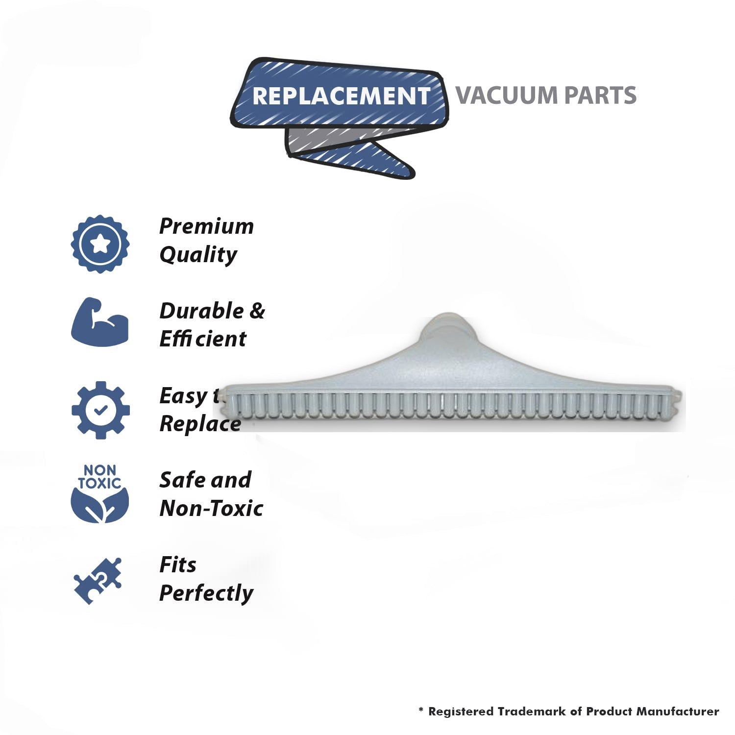 Topvacuumparts Replacement for  fit all 1 1/2 inch Rug Rake Carpet Tool, 15-Inch Commercial Vacuums # Compare to part