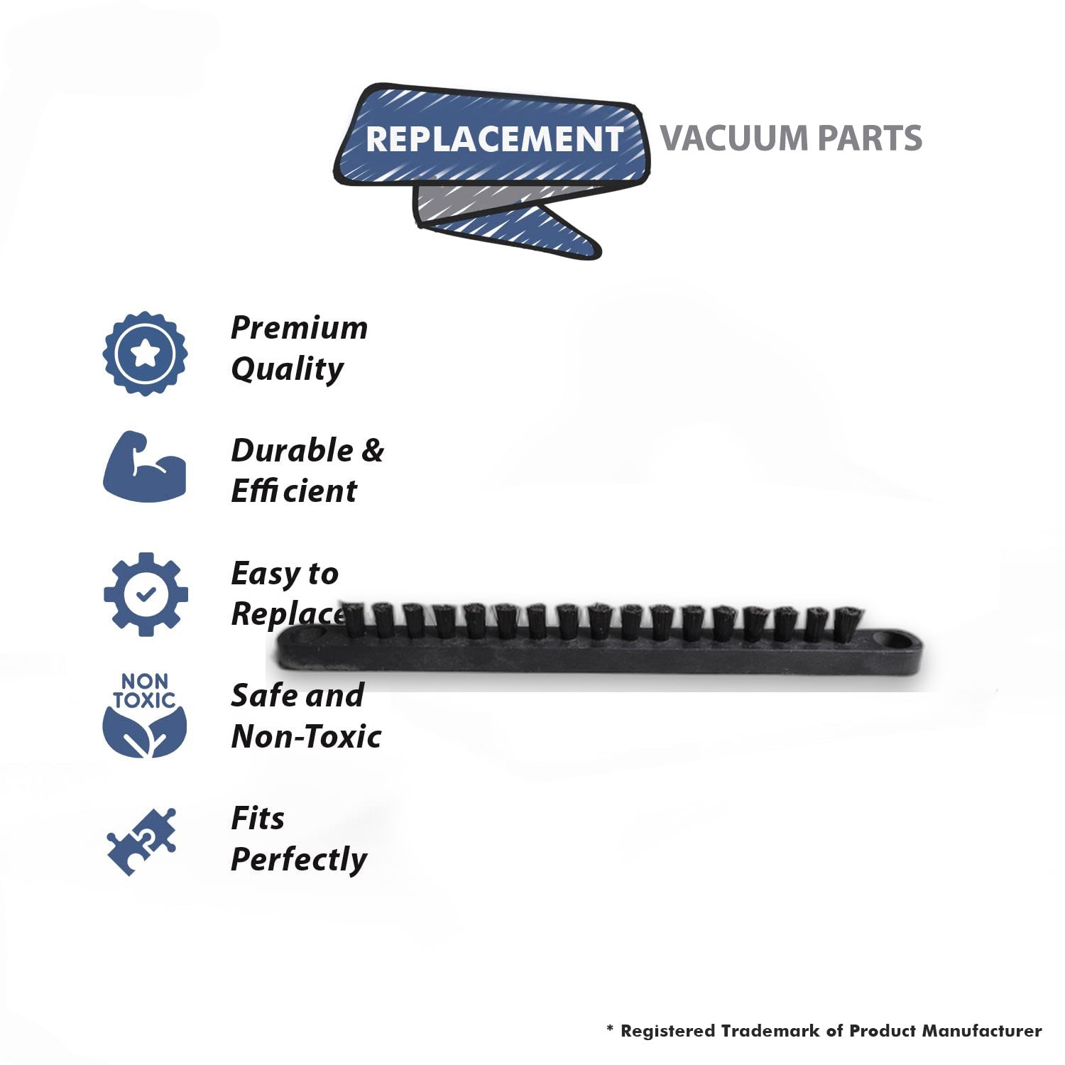 Topvacuumparts Brush Strips Replacment for Fit All 1 1/2'' Vacuum Cleaner Rug Tool # compare to part 598B
