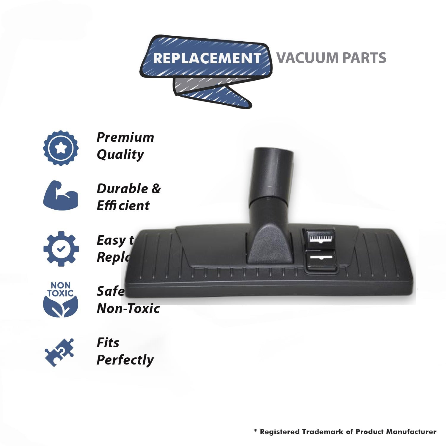 Topvacuumparts Replacement Part For Fit All Commercial Vacuum Cleaner Floor Tool # compare to part 911BLKWW