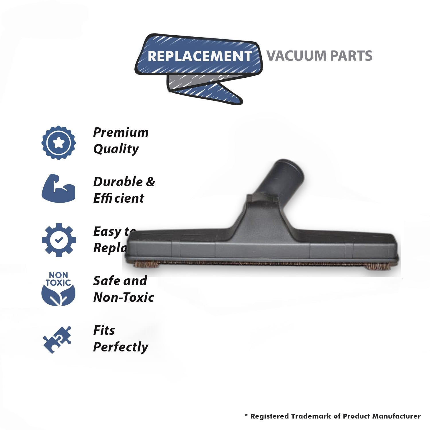 Topvacuumparts Replacement For Proteam Alpine Vacuum 10'' Horse Hair Floor Brush # Compare to Part 102373