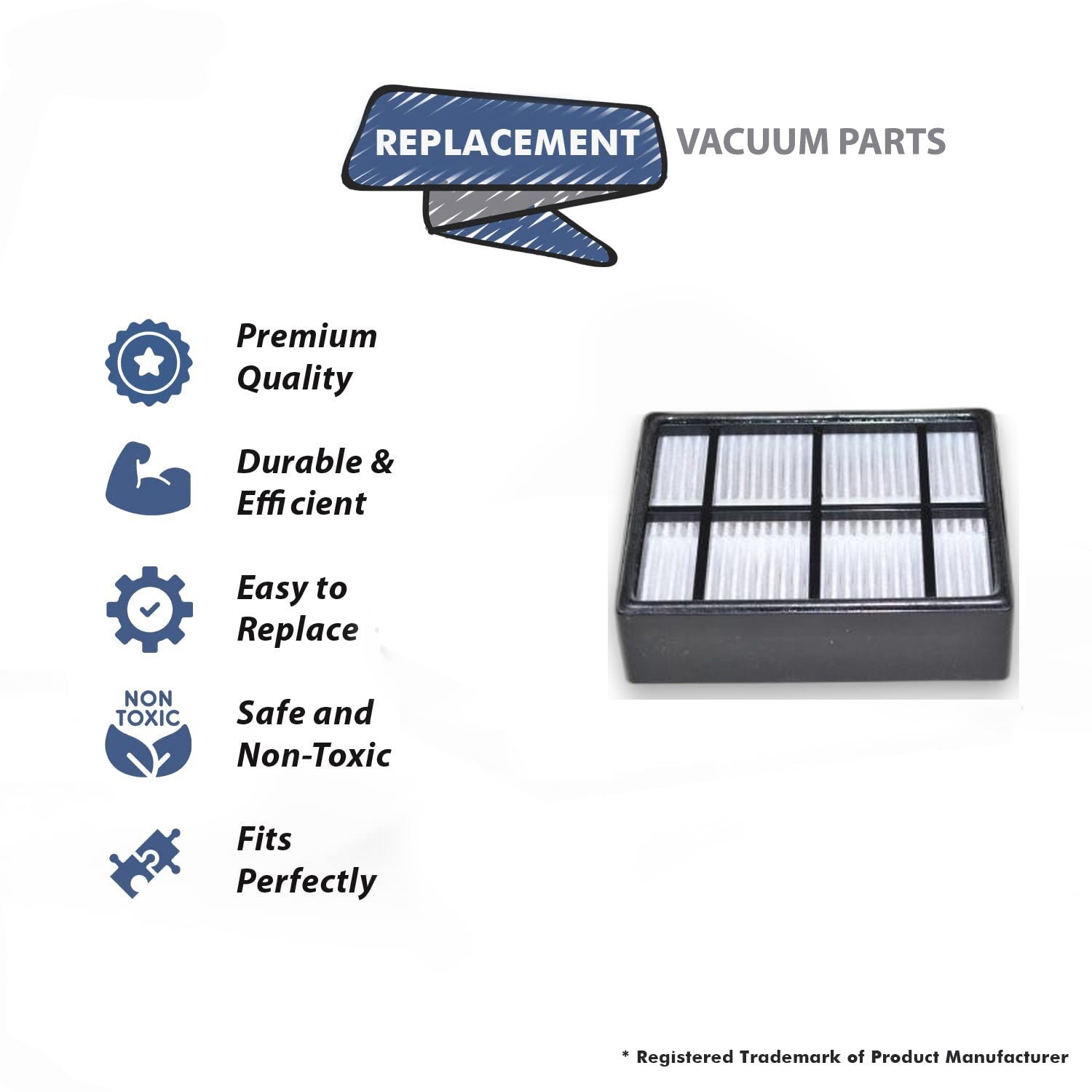 Topvacuumparts Replacement Part For Proteam 1500 Upright Vacuum Cleaner Exhaust Filter # compare to part 105136