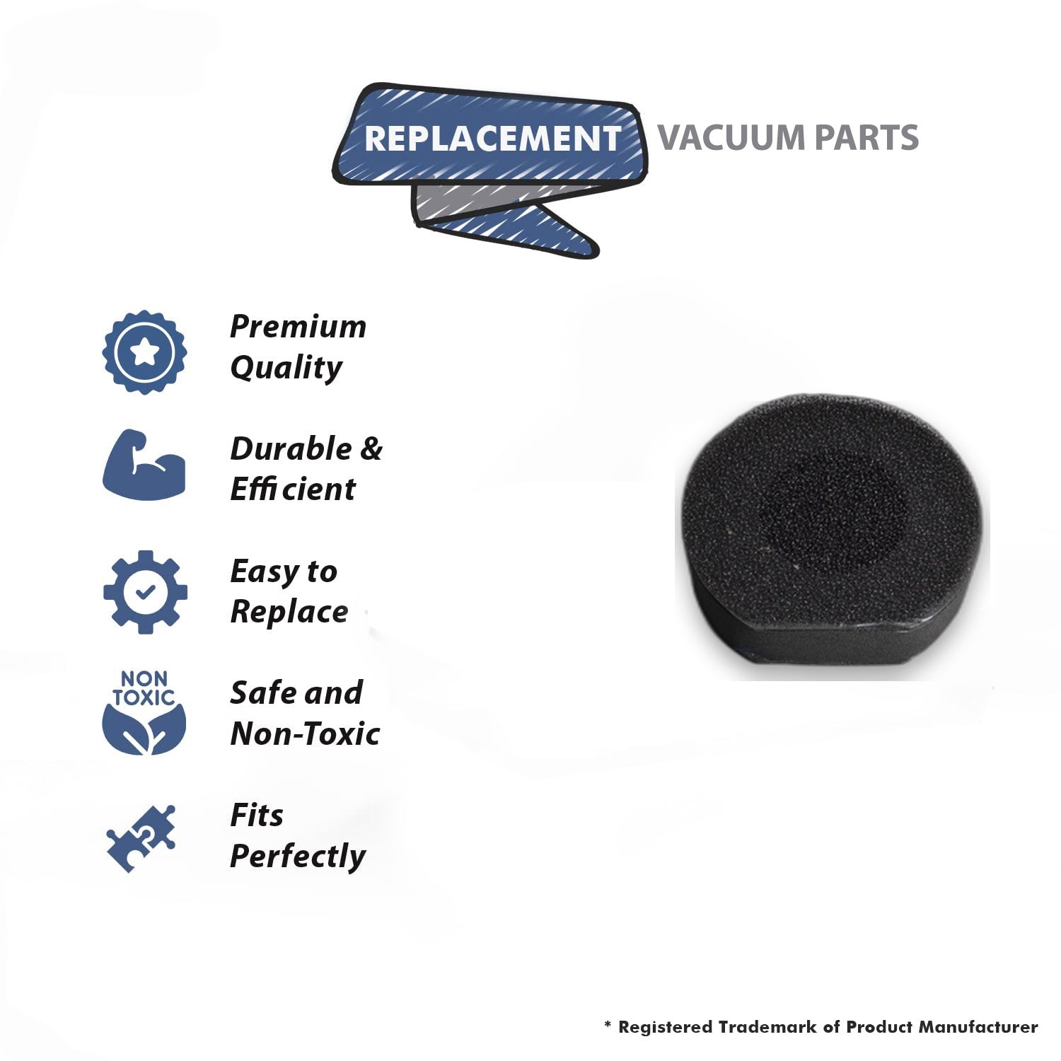 Topvacuumparts Replacement Part For ProTeam SuperCoach Backpack Filter # compare to part 100597