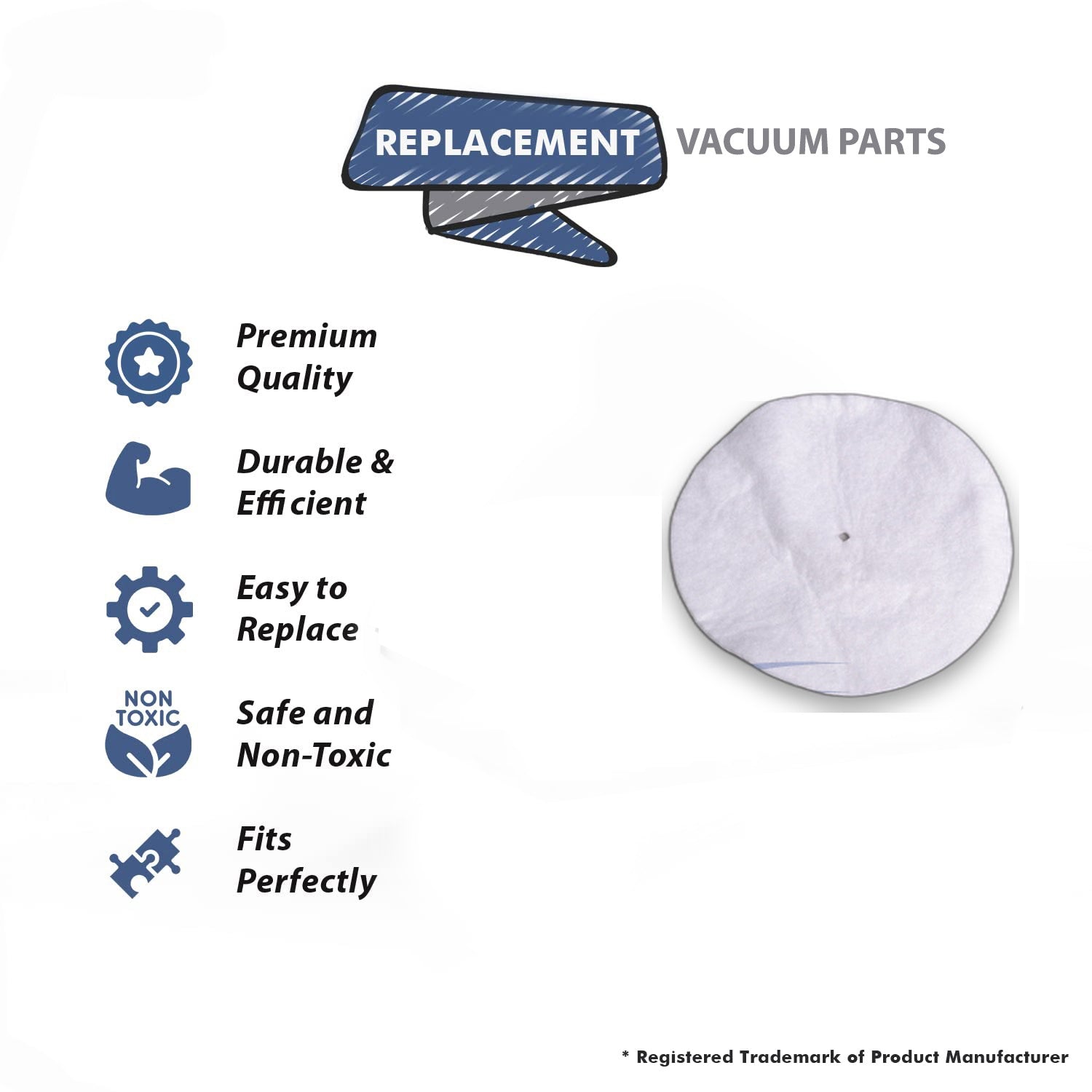 Topvacuumparts Replacement Part For Proteam Provac, Sierra,Everest Back Pack Vacuum Cleaner Hepa Filter 2pk # compare to part 101220