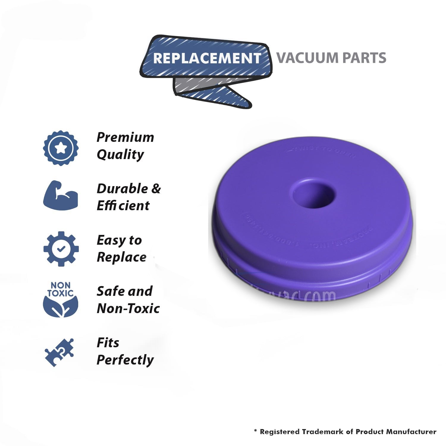 Topvacuumparts Replacement For Proteam 10 Quart Super Coach Vac Top Cap Lid # Compare to Part 100197