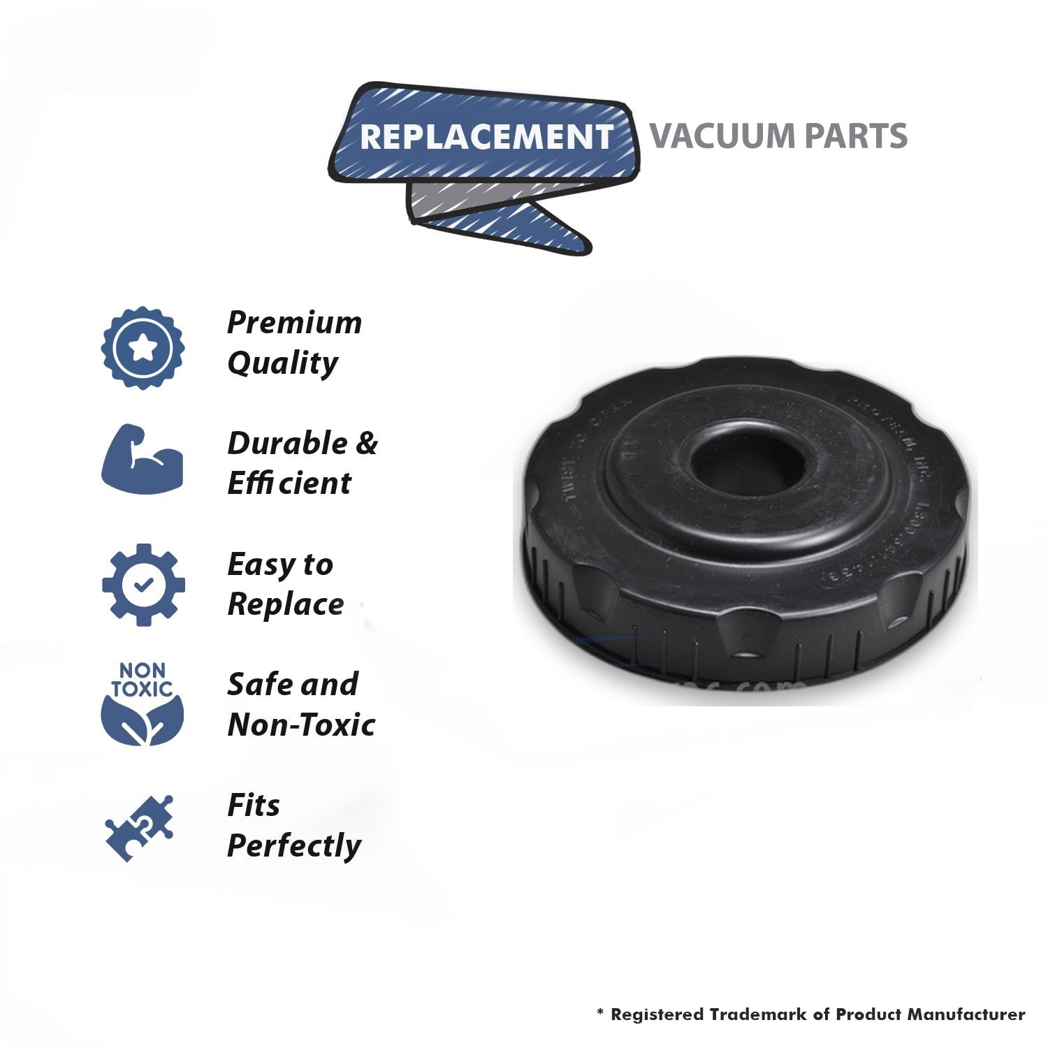 Topvacuumparts Replacement Part For Proteam, Provac PV-100 Backpack Vacuum Cleaner Black Twist Cap # compare to part 104273