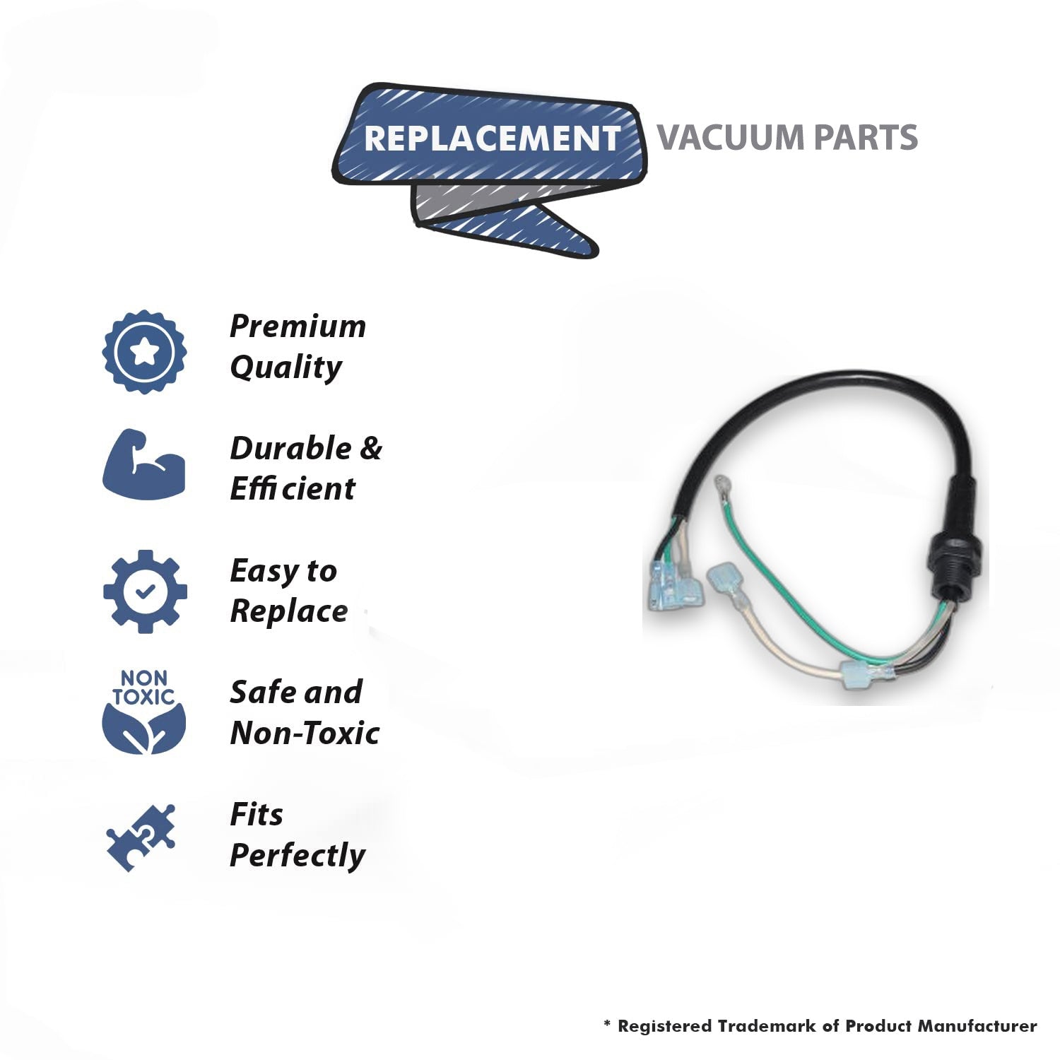 Topvacuumparts Replacement Part For Proteam MC-V9658, MC-CG973, MC-CG885 Vacuum Cleaner Pigtail Assembly # Compare to Part 836480