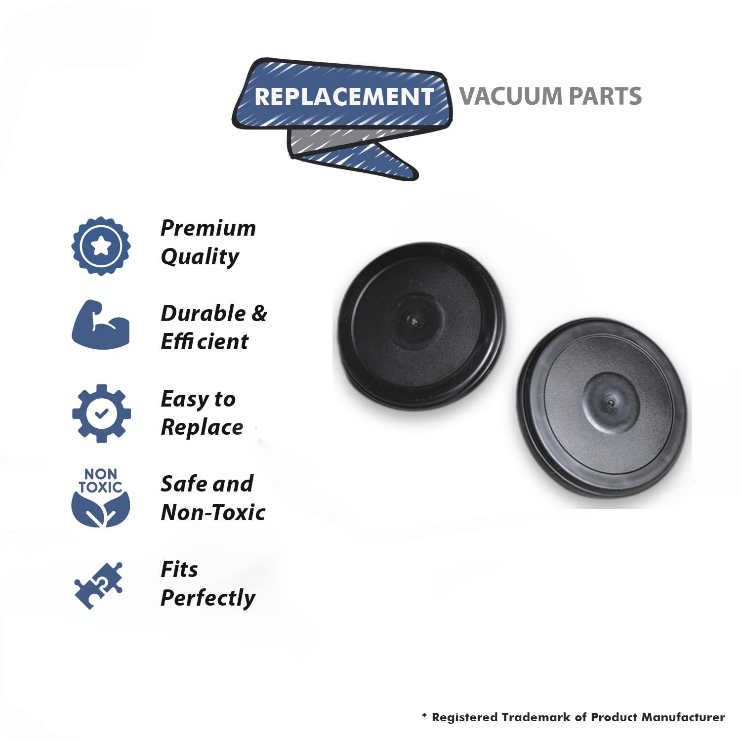 Topvacuumparts Replacement For Proteam Vacuum Rear Wheel 2pk Fit Model 1500, 15XP, 1200XP, 1500XP, 1200XP Hepa, 1500XP Hepa # compare to part 104306
