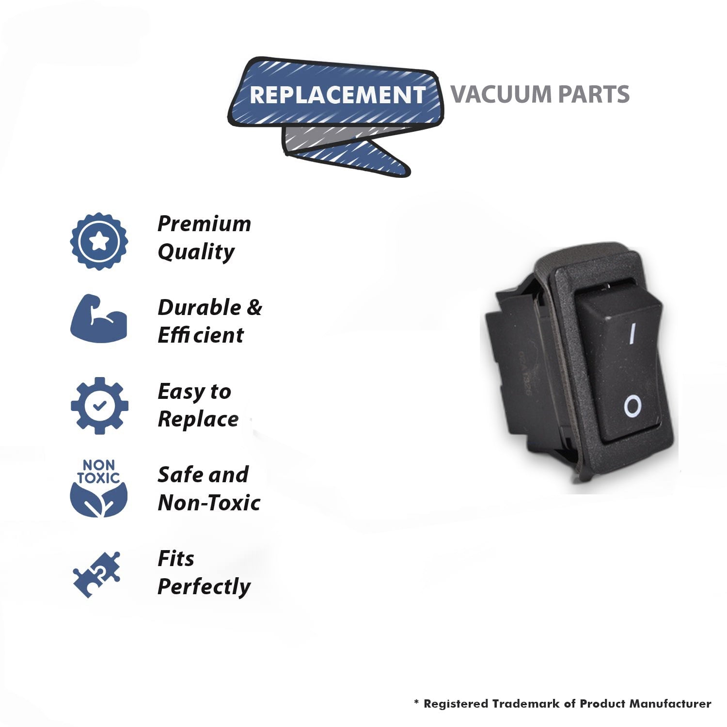 Topvacuumparts Replacement Part for Proteam CN-Series Canister Vacuum Cleaner Switch # Compare To Part 103327