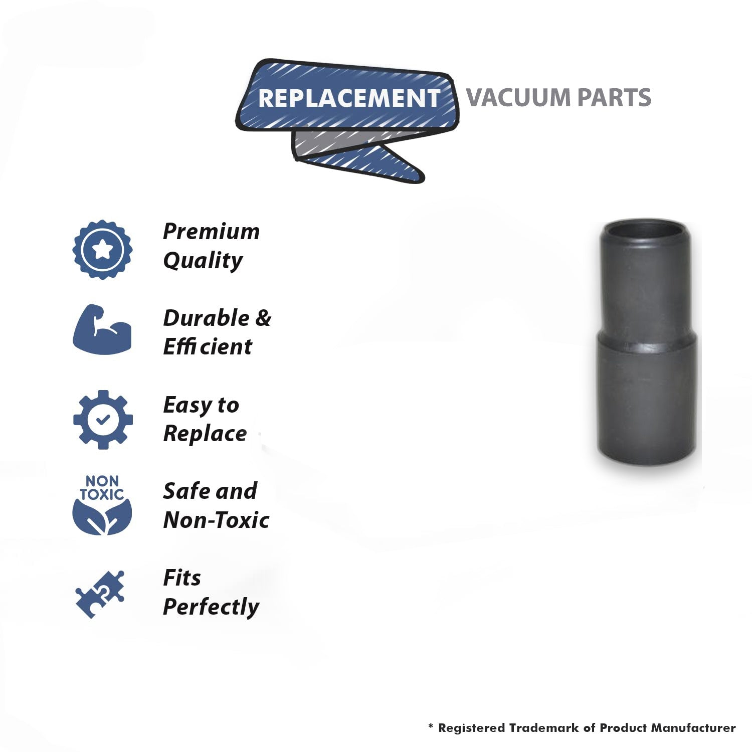 Topvacuumparts Replacement Part For Loveless Ash Vacuum Cleaner Hose Cuff # compare to part 14175
