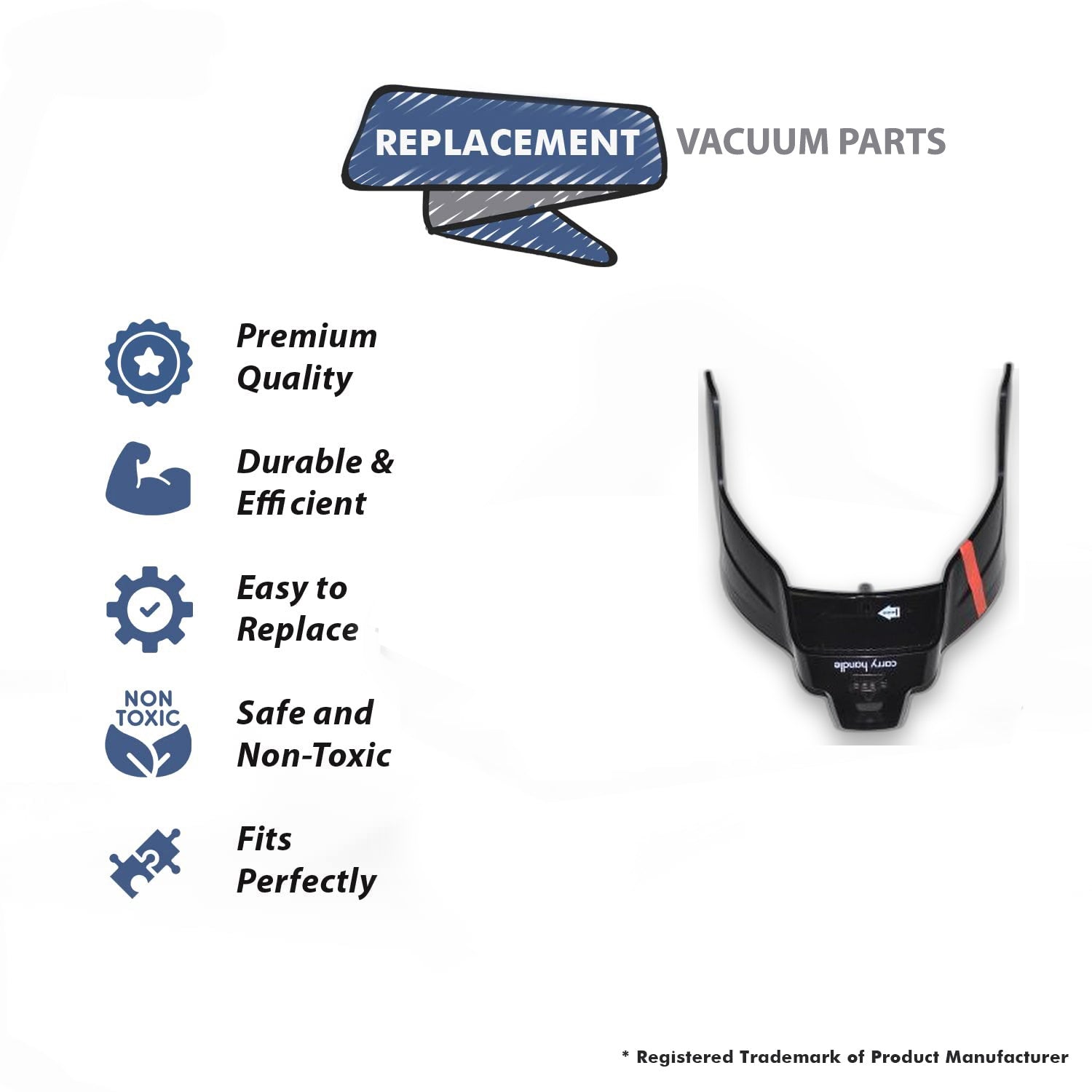 Topvacuumparts Replacement Part For Bissell Proheat 1548 Vacuum Cleaner Carry Handle with Screw # compare to part 1606426