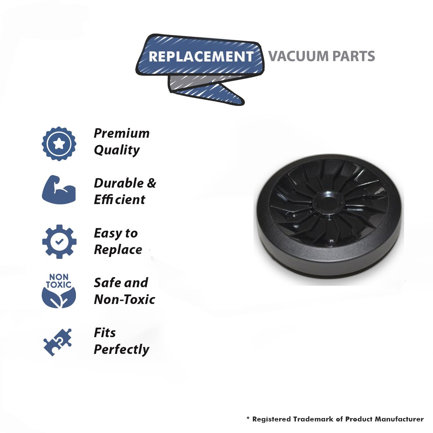 Topvacuumparts Vacuum Cleaner Rear Wheel Replacement for Bissell Upright 3508, 2112, 2690, 1520