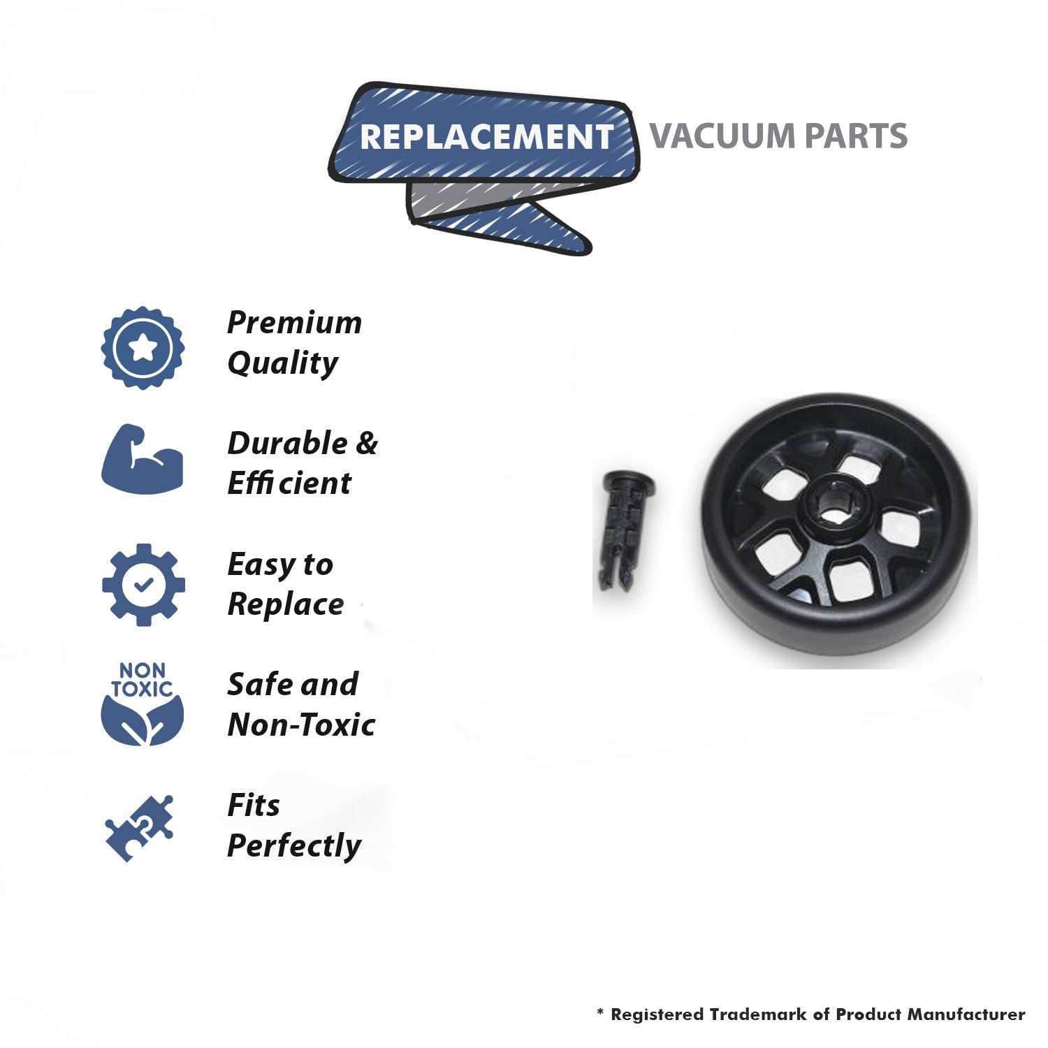 Topvacuumparts Replacement Part For Bissell Powerforce Helix Upright Vacuum Cleaner Wheel & Axle # compare to part 1608223