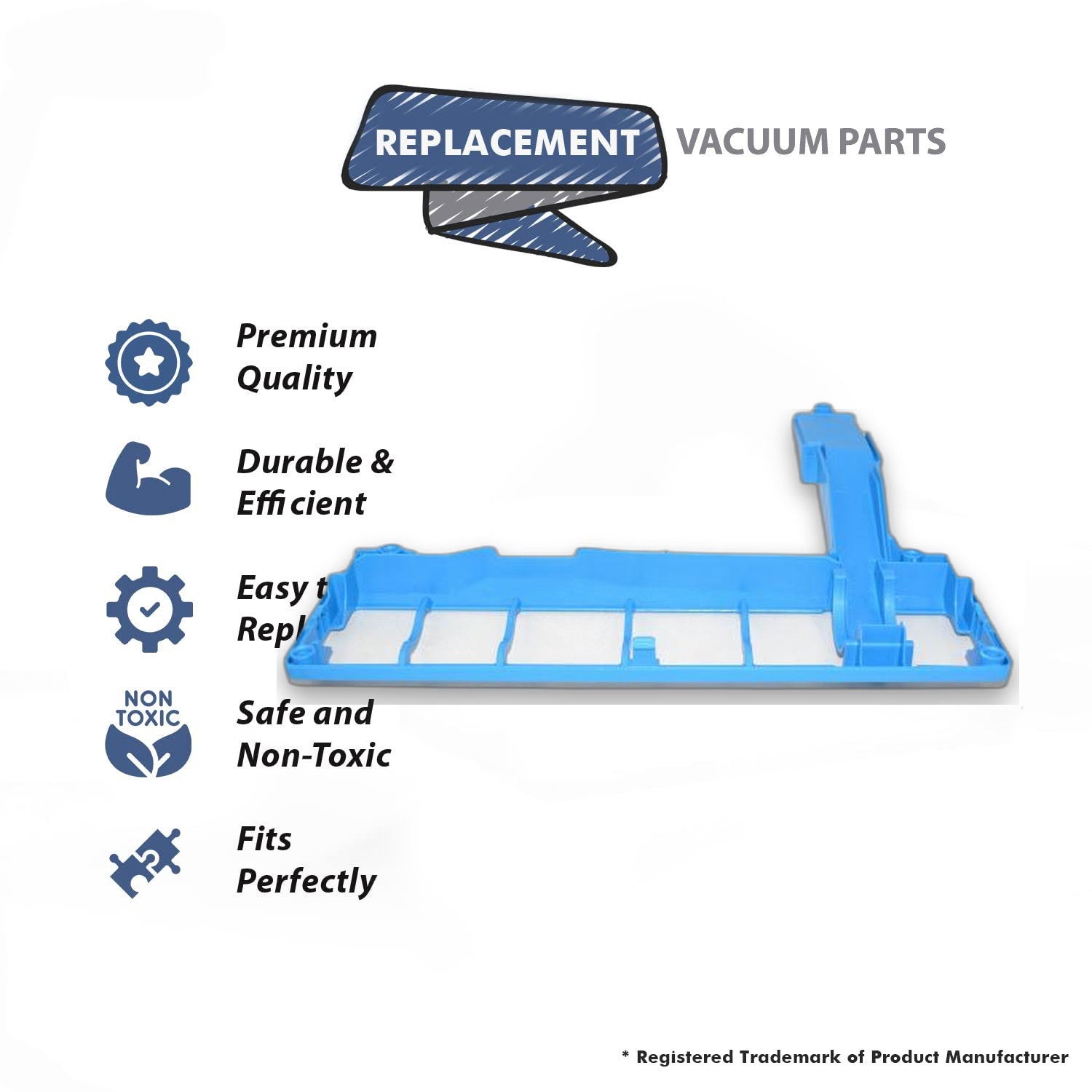 Topvacuumparts Replacement Part For Bissell Powerforce 1700V, 2191 Vacuum Blue Bottom Plate # Compare to Part 1608236
